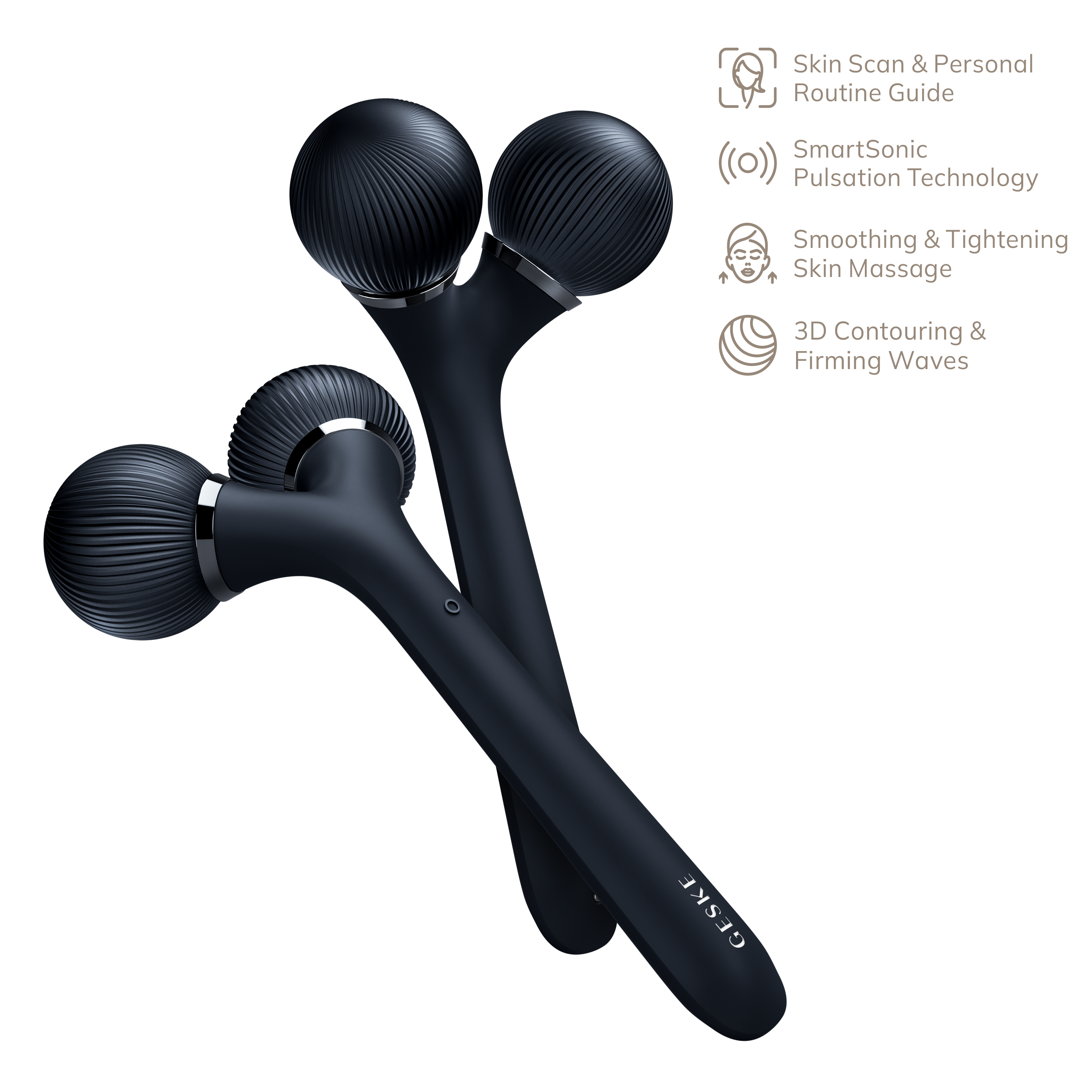 GESKE 4 合1智能緊緻面部及身體滾輪 (黑色)