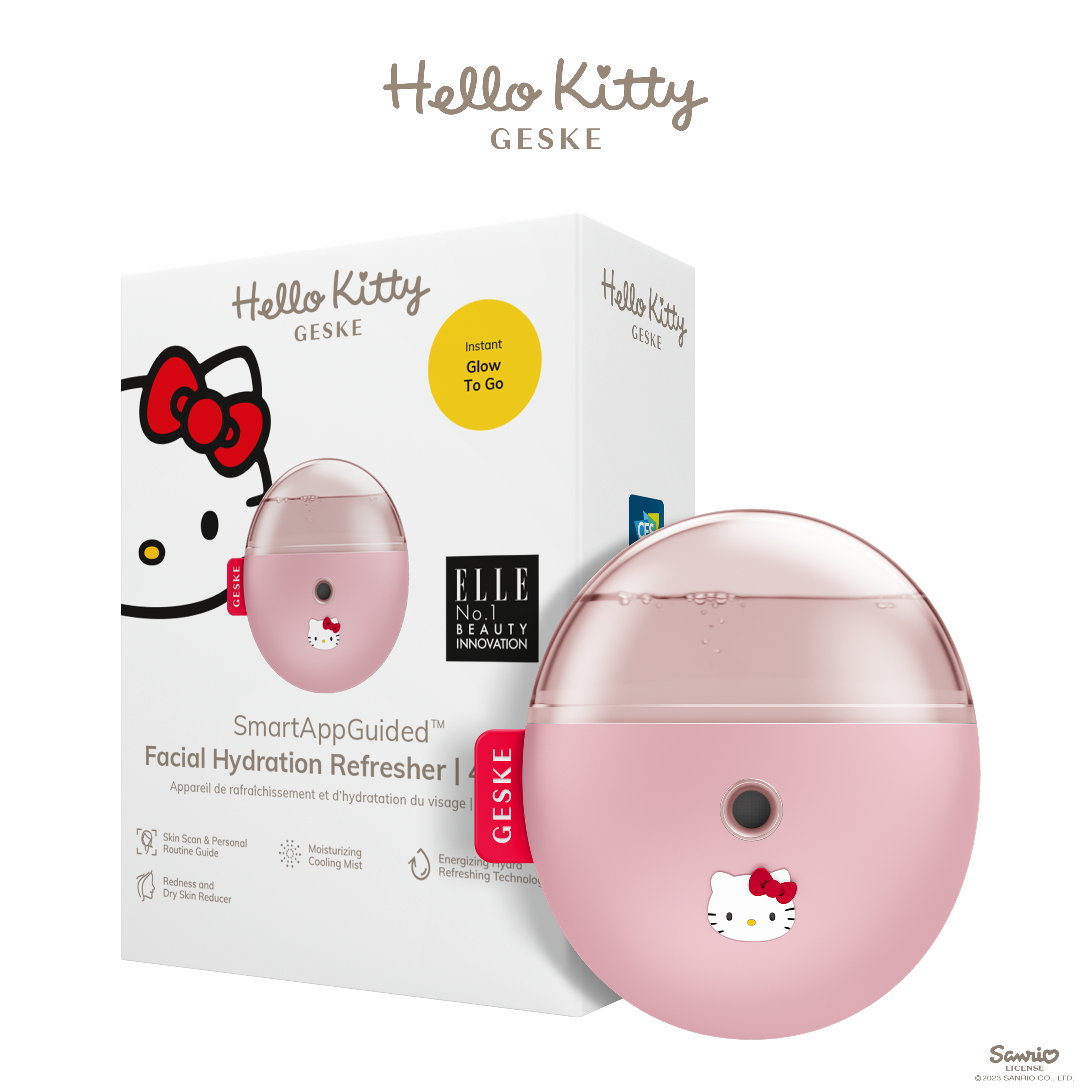 Hello Kitty 4合1面部補濕噴霧儀 (粉紅色)
