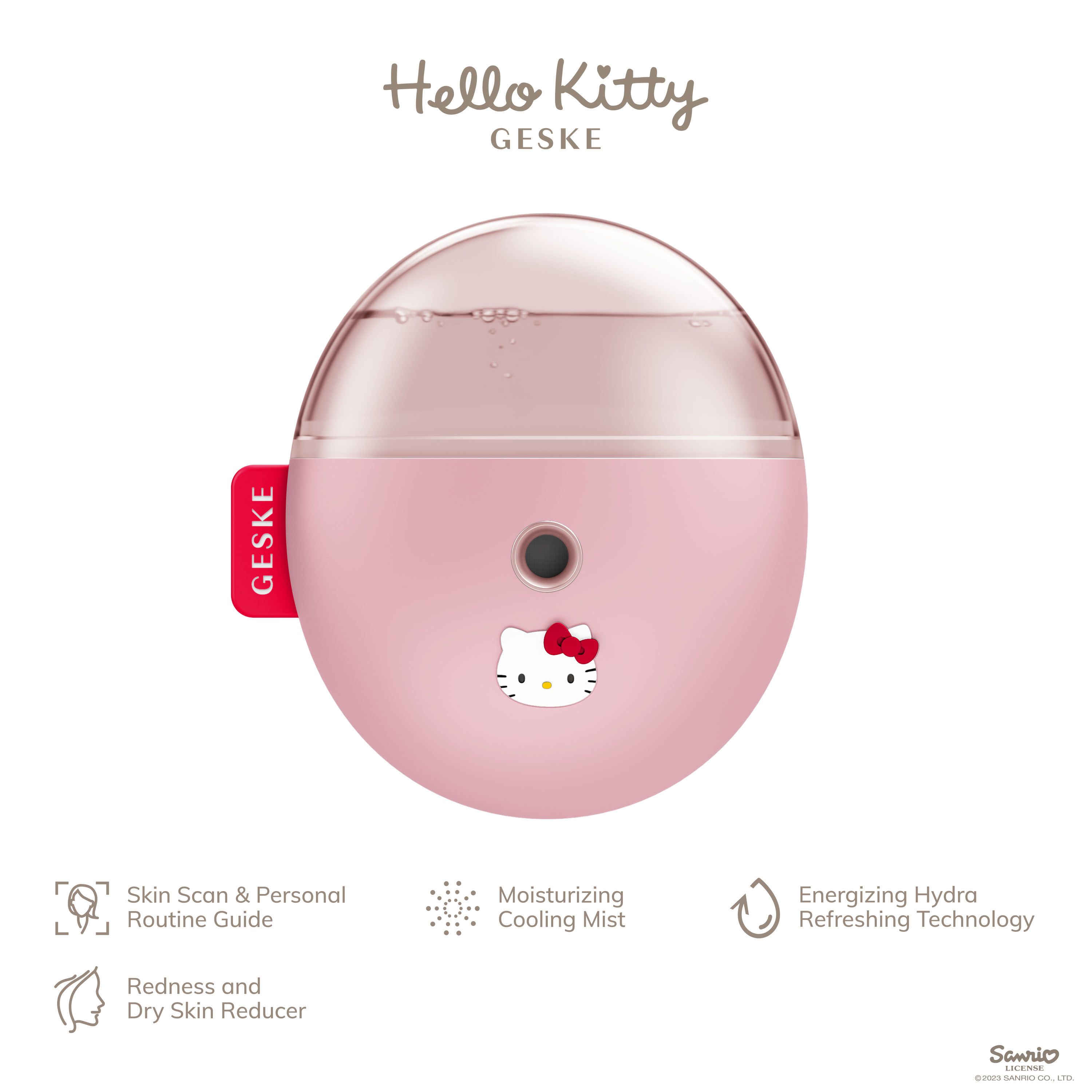 Hello Kitty 4合1面部補濕噴霧儀 (粉紅色)