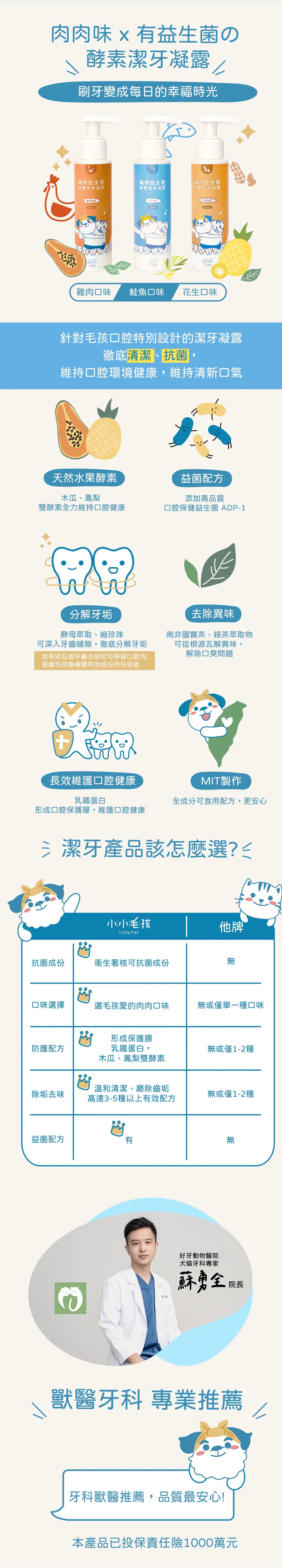 雙11優惠組 益生菌離胺酸潔牙膏$1111