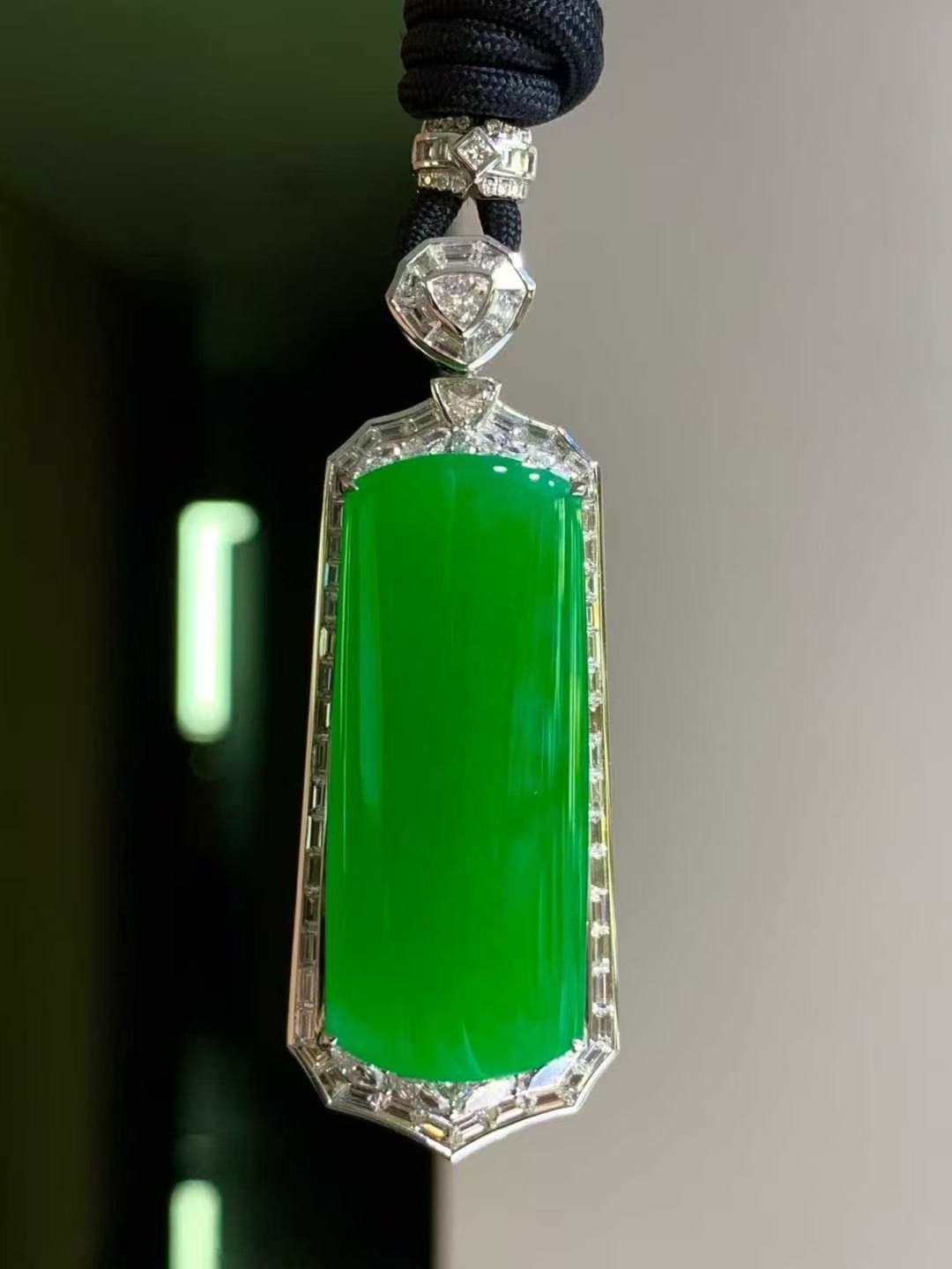 翡翠無事牌吊墜,天然翡翠A玉, 緬甸玉, Jade, Jadeite