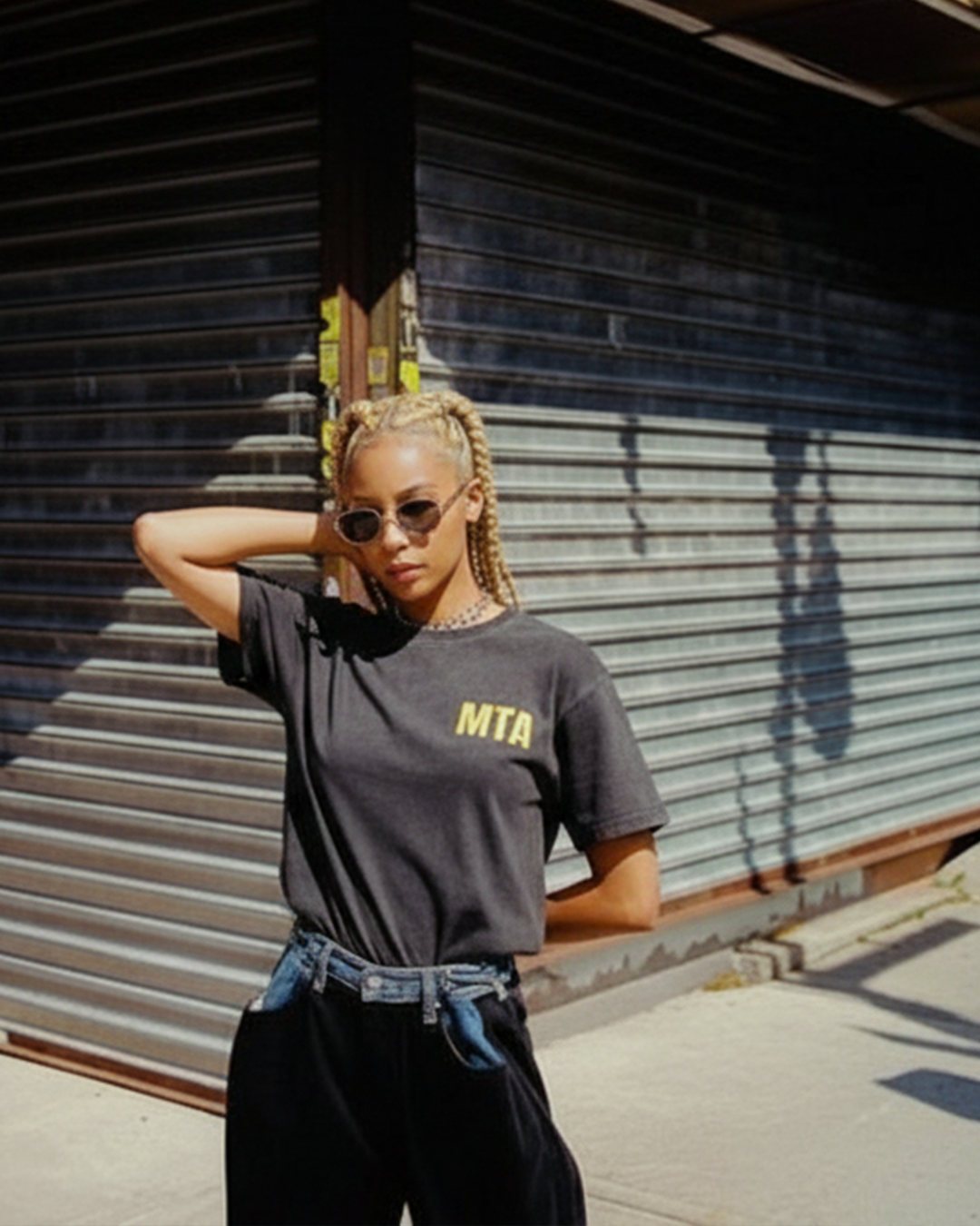 MTA LOGO WASHED TEE 黑色 印花 寬版 水洗 短袖 短Tee【MT25T003】