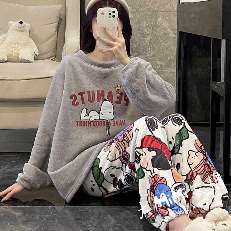 🔥暖呼呼系列-史努比法蘭絨睡衣