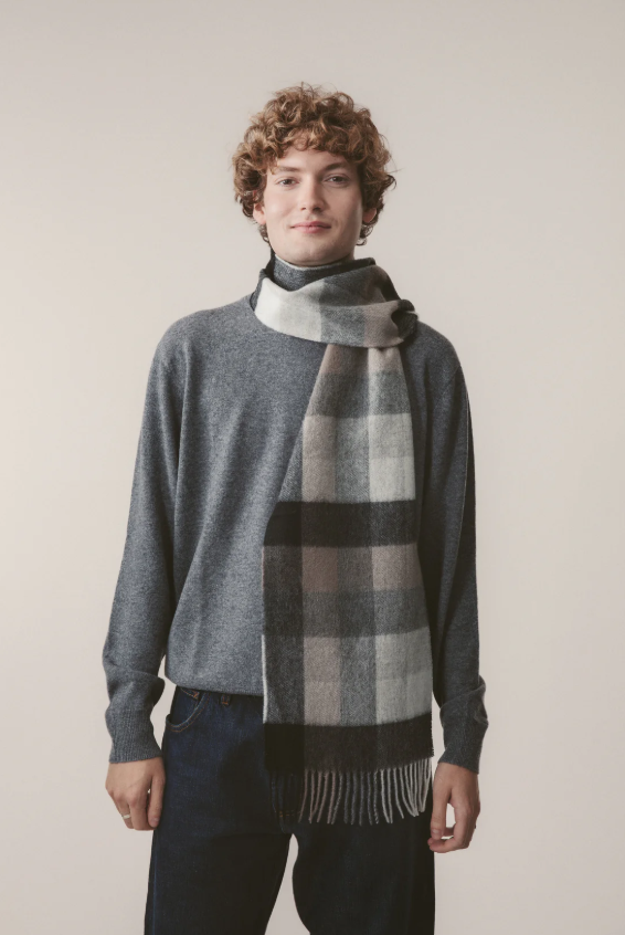 【直播】Kiltane LL110310 5 Square Check 100% Lambswool 圍巾