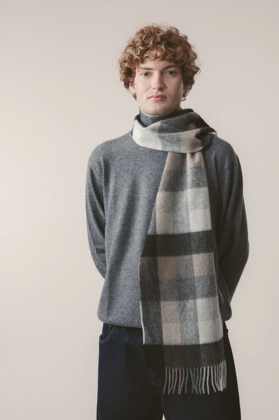 【直播】Kiltane LL110310 5 Square Check 100% Lambswool 圍巾