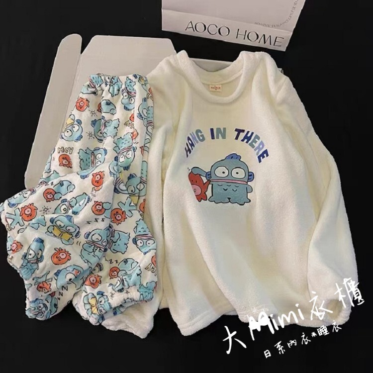 🔥暖呼呼系列-漢頓醜魚法蘭絨睡衣