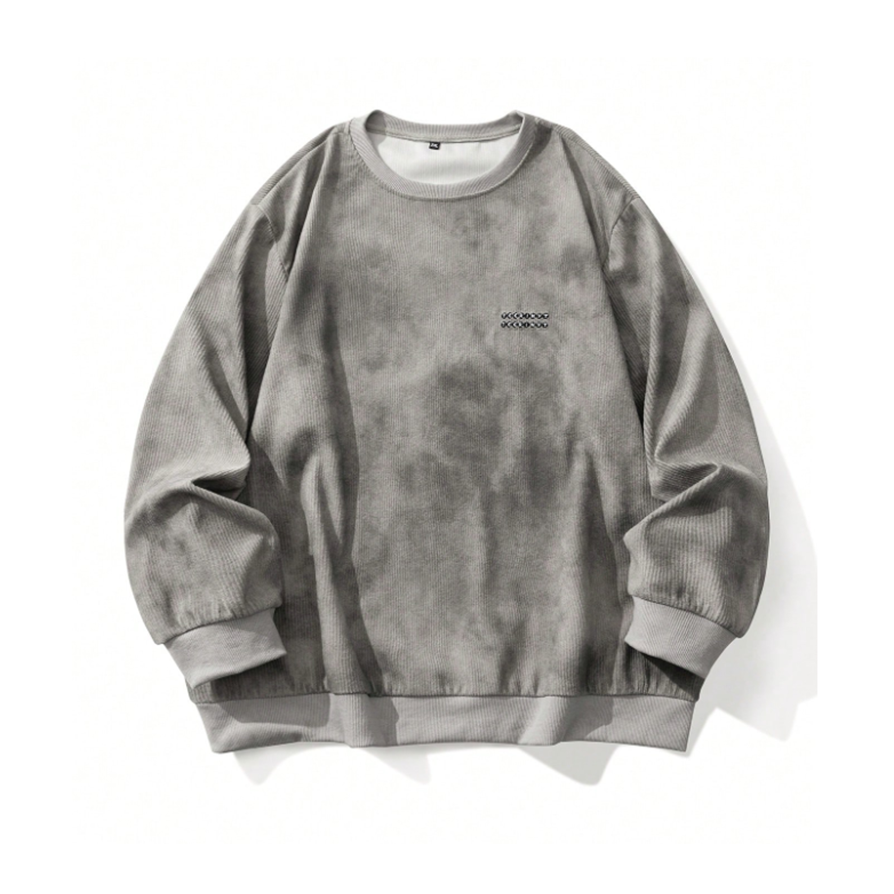 KADMAX大尺碼-秋季男士燈心絨圓領長長袖TEE〈KSMS2578〉