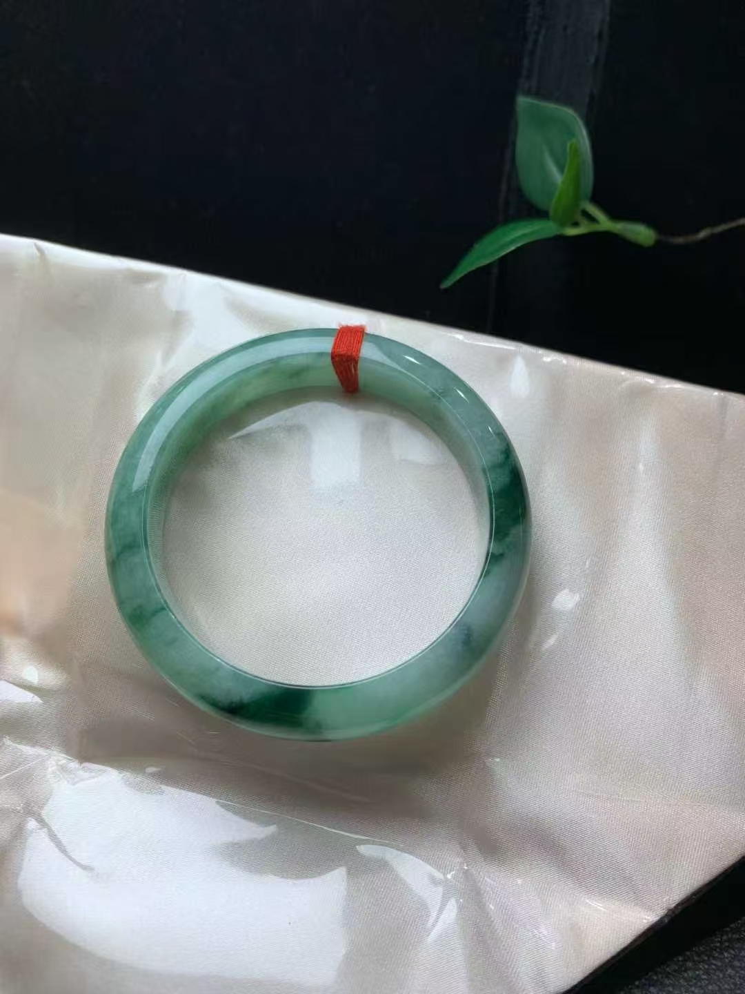 飄花翡翠正圈手鐲,天然翡翠A玉, 緬甸玉, Jade, Jadeite