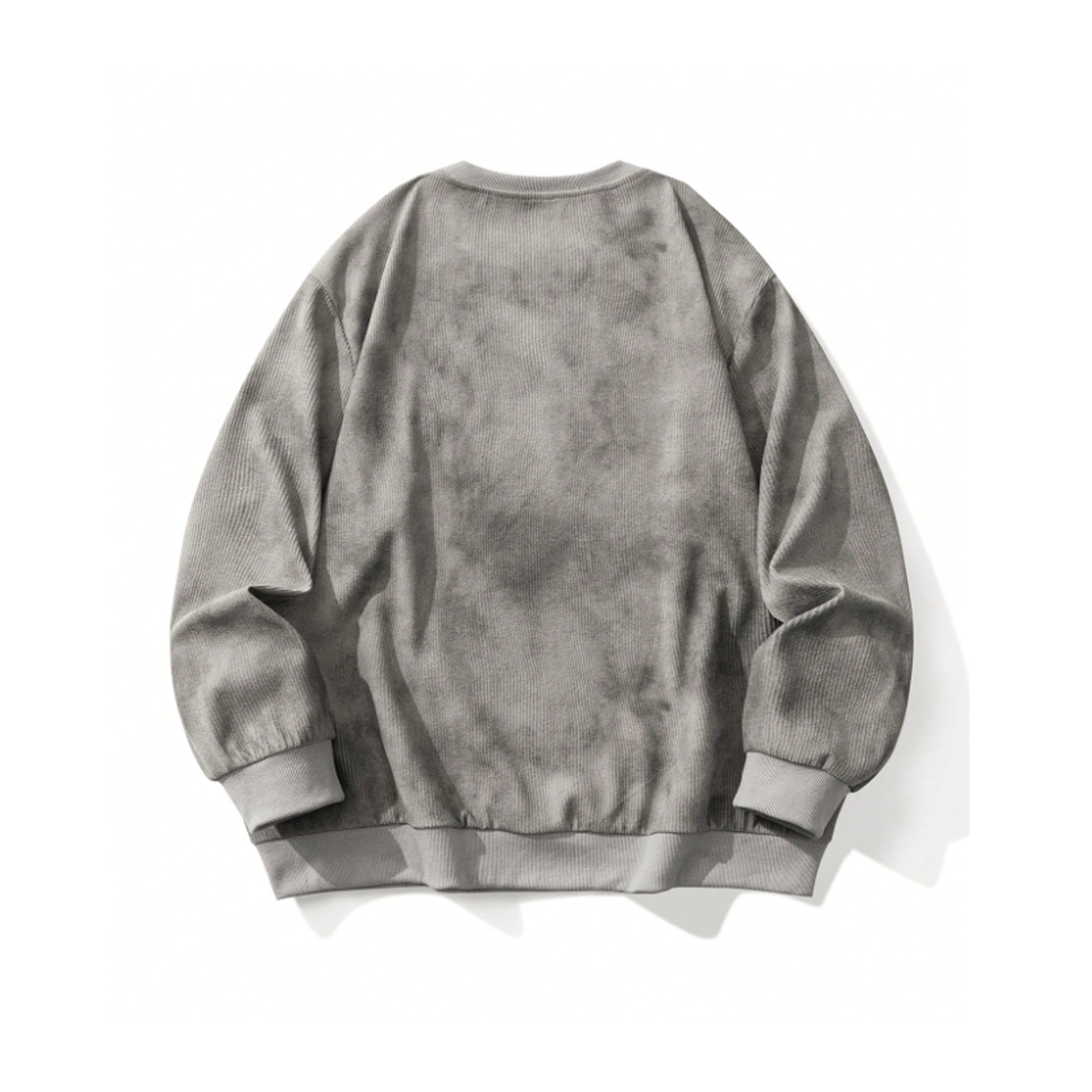 KADMAX大尺碼-秋季男士燈心絨圓領長長袖TEE〈KSMS2578〉