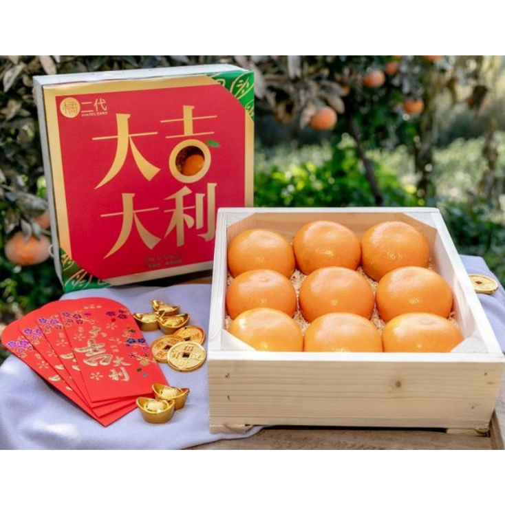 苗栗院∣大吉大利幸福禮盒-特級大茂谷柑8~9顆