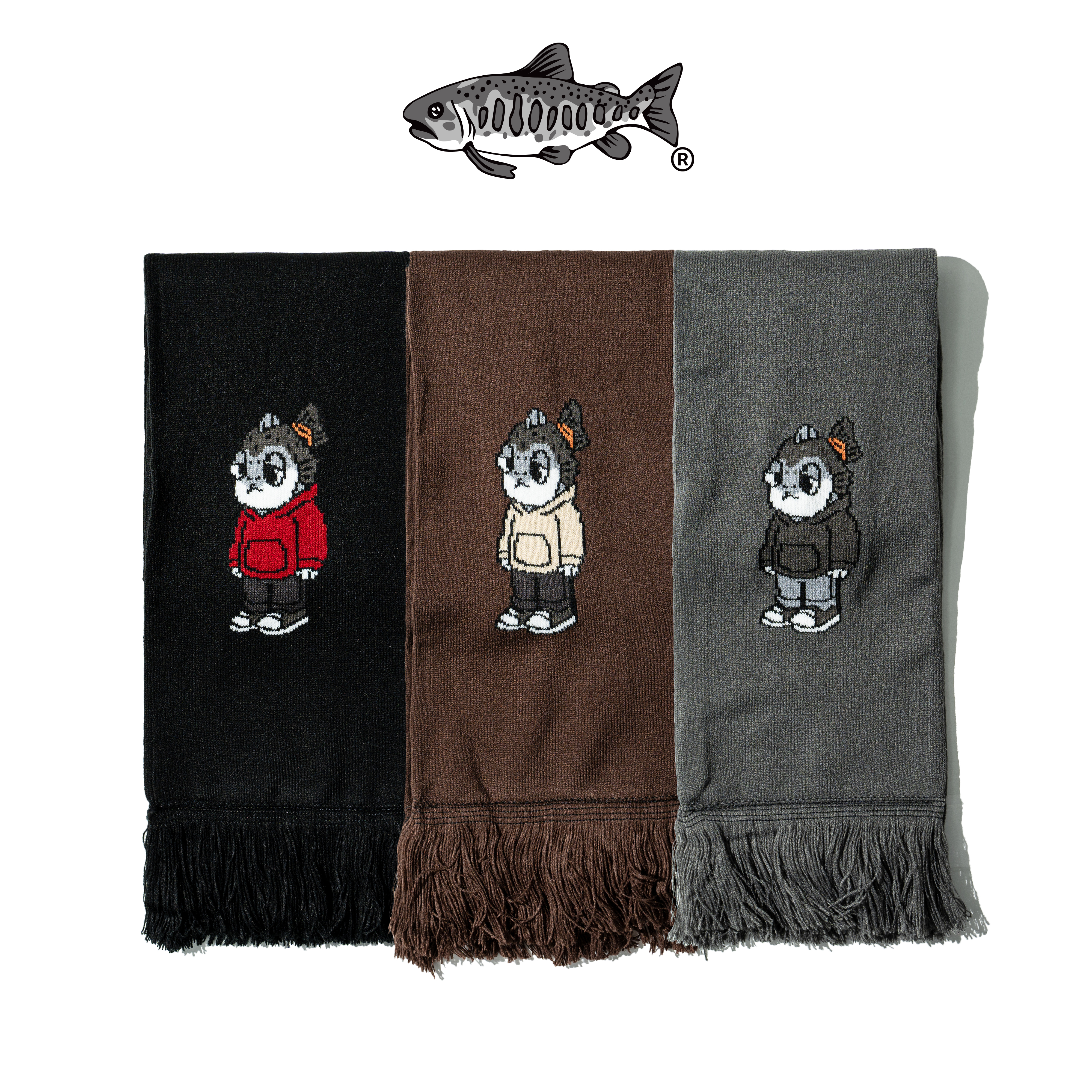AGILITY SYAKEMARU Knitted Scarf 鮭魚丸 圍巾 [KS1]