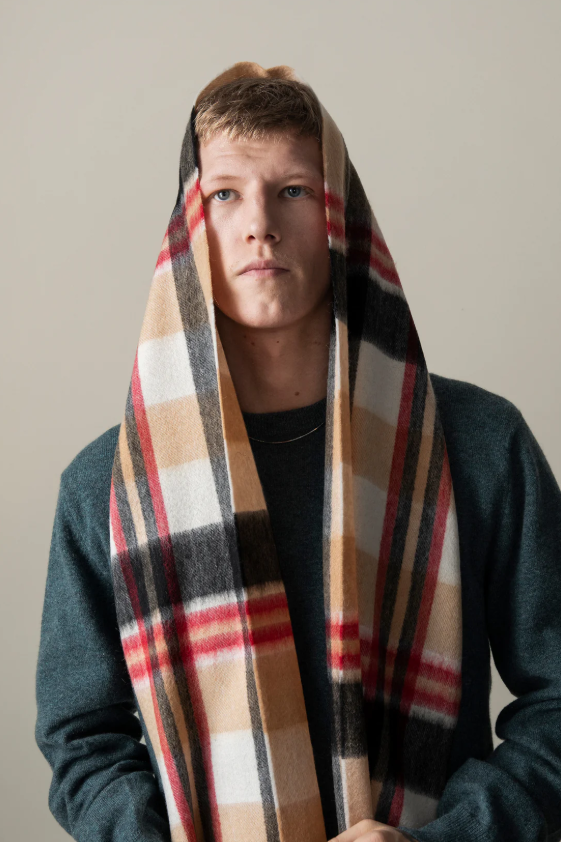 【現貨】Kiltane LL110317 Square Check 100% Lambswool 圍巾