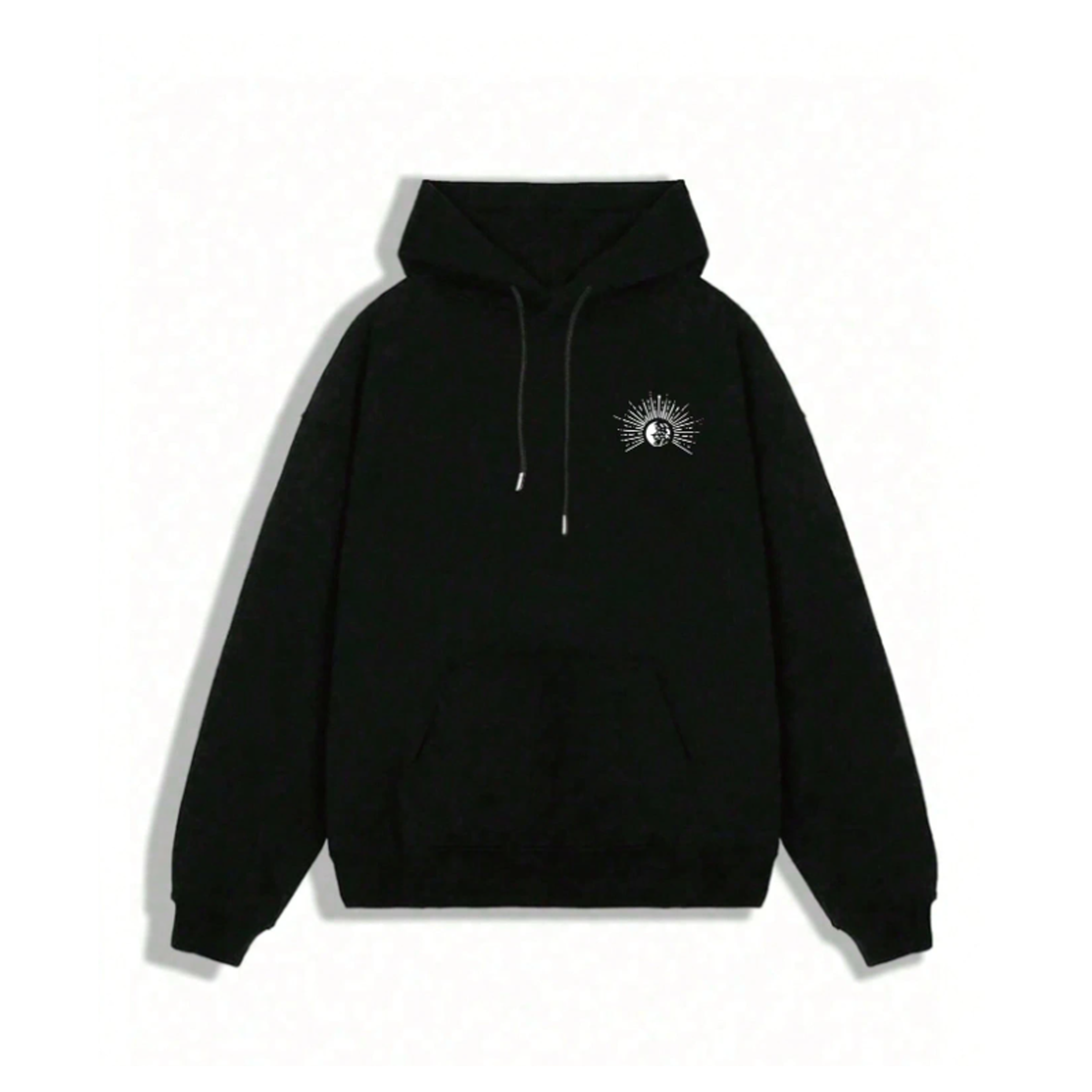 KADMAX大尺碼-休閒秋冬指南針與山峰長袖帽TEE〈KSMS2580〉