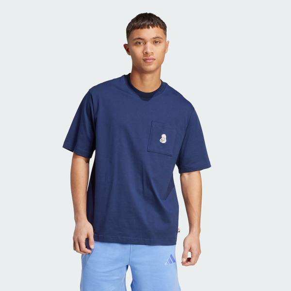 Adidas 愛迪達 M Dog Ftball T JL9236 男 T恤 運動上衣 休閒短袖 藍 亞版