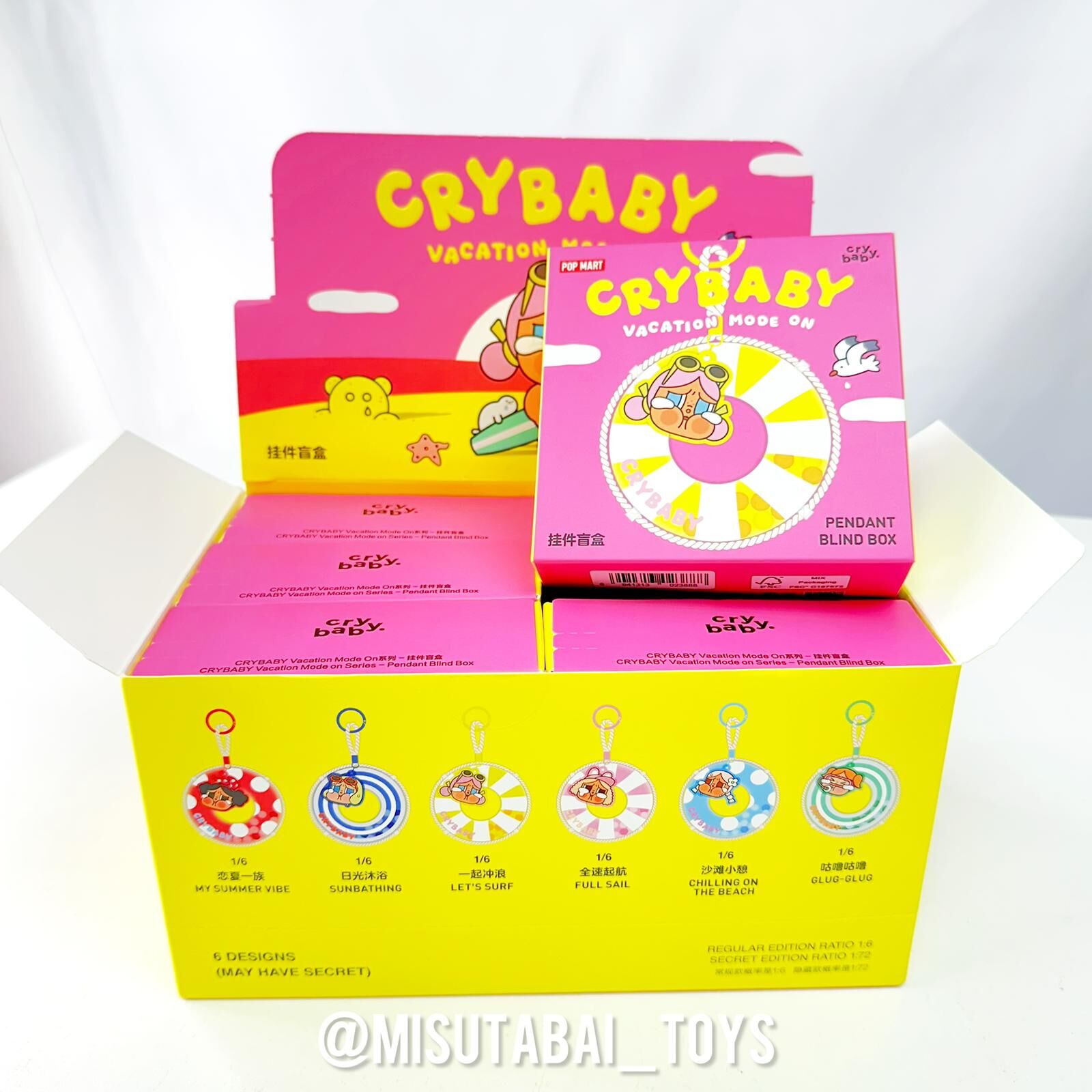 CRYBABY Vacation Mode On Series-Pendant Blind Box  ( POPMART )