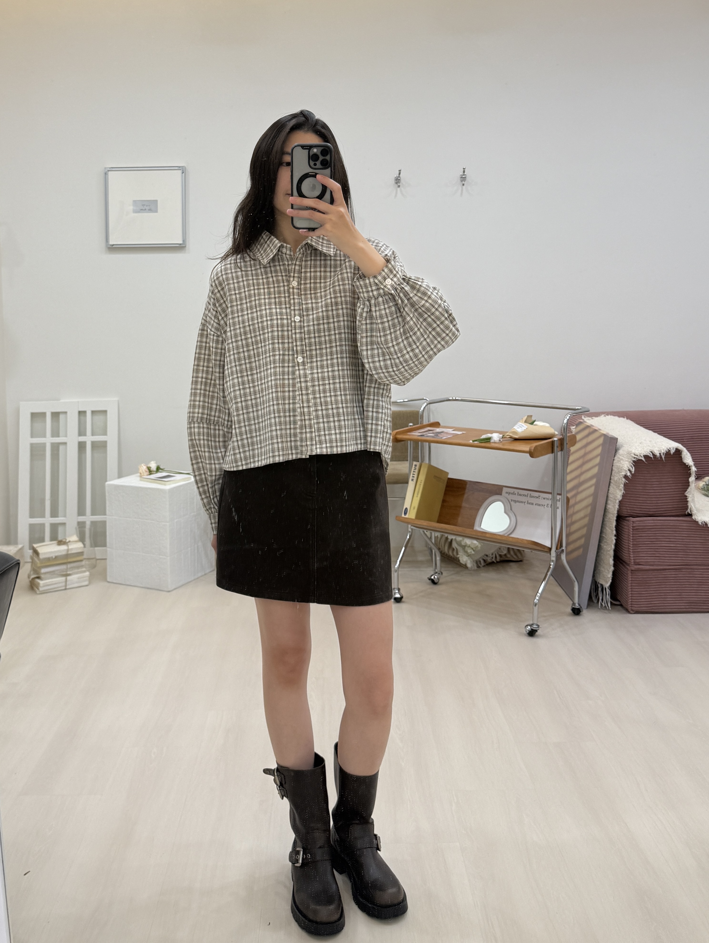 水洗挺版A字裙*3色