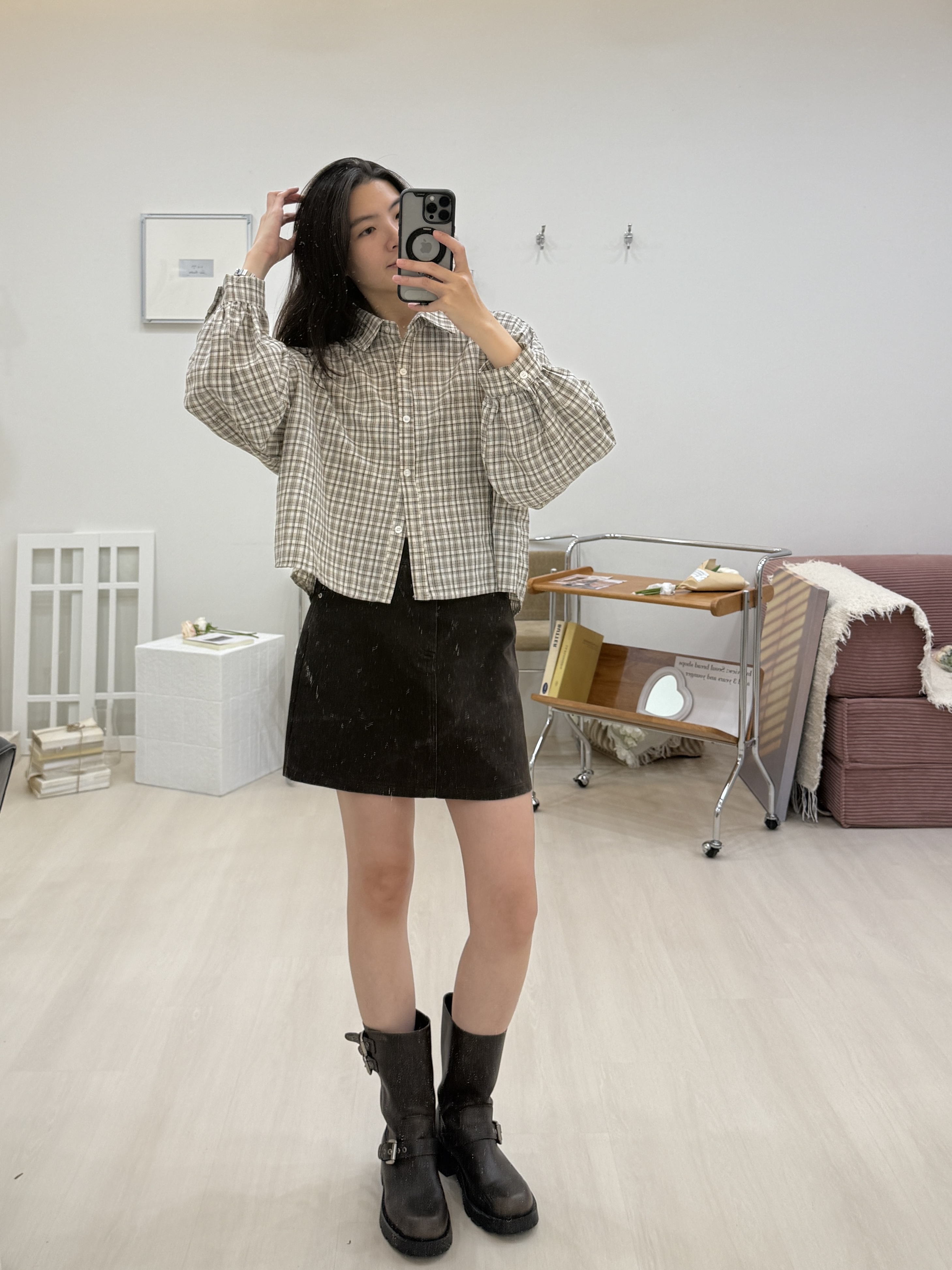 水洗挺版A字裙*3色