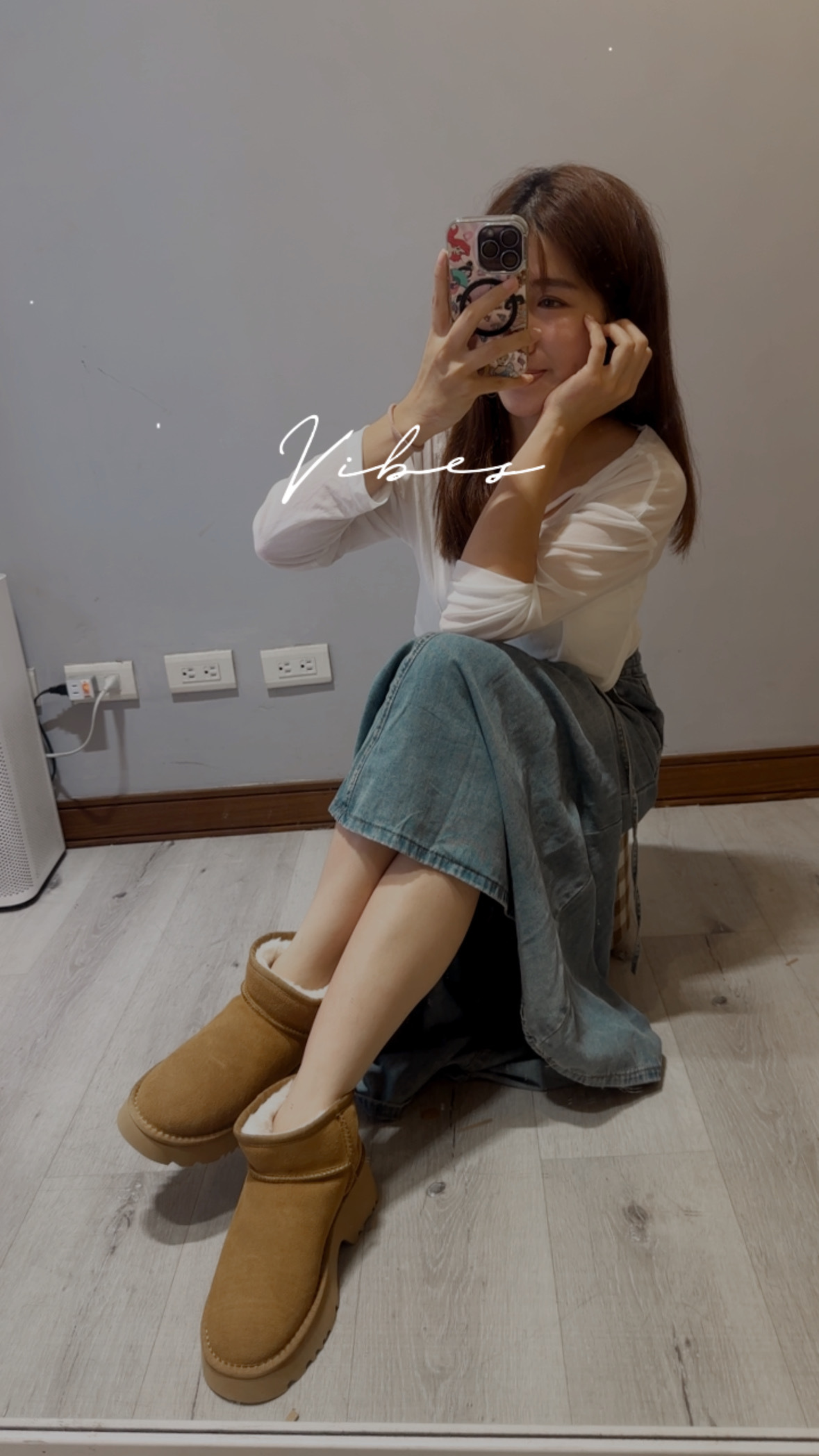 厚底鞋型短雪靴(35-40)