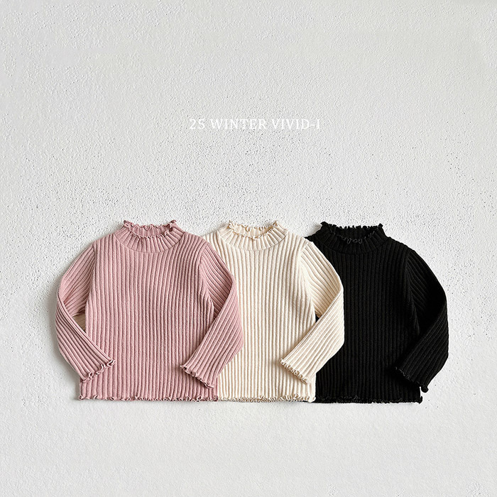 Vivid-I Ribbed Turtleneck Tee