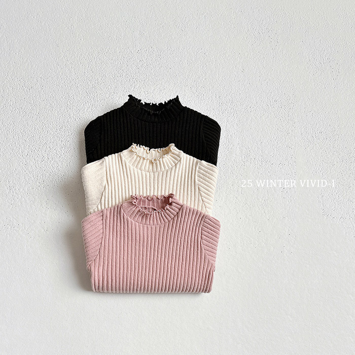Vivid-I Ribbed Turtleneck Tee