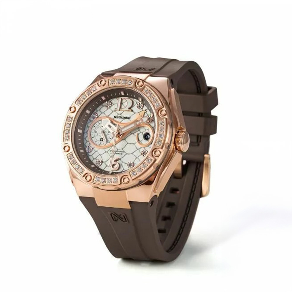 (預購)【NSQUARE】蛇后系列 日本機芯 鑲嵌 施華洛世奇水鑽 蟒蛇紋 自動 機械 腕錶 L0472-N48.8