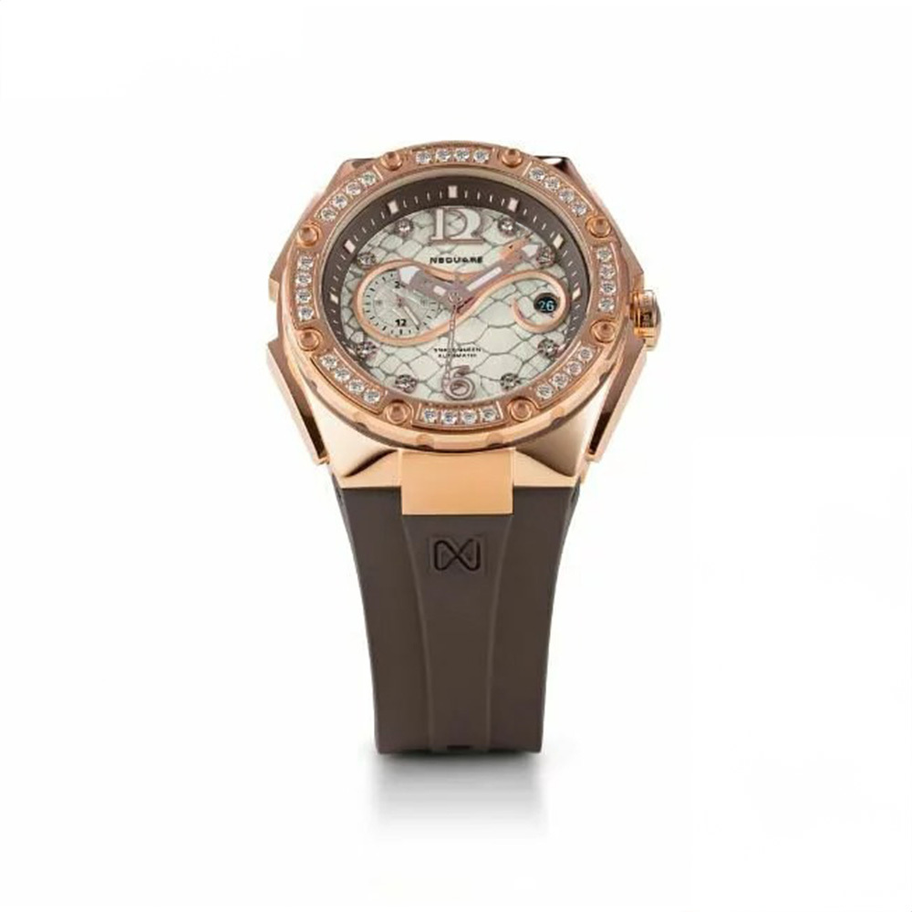 (預購)【NSQUARE】蛇后系列 日本機芯 鑲嵌 施華洛世奇水鑽 蟒蛇紋 自動 機械 腕錶 L0472-N48.8