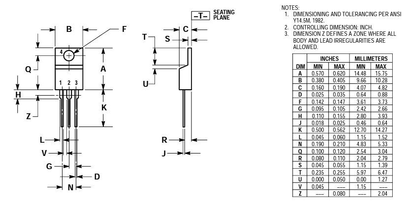 MUR1620CT,尺寸規格