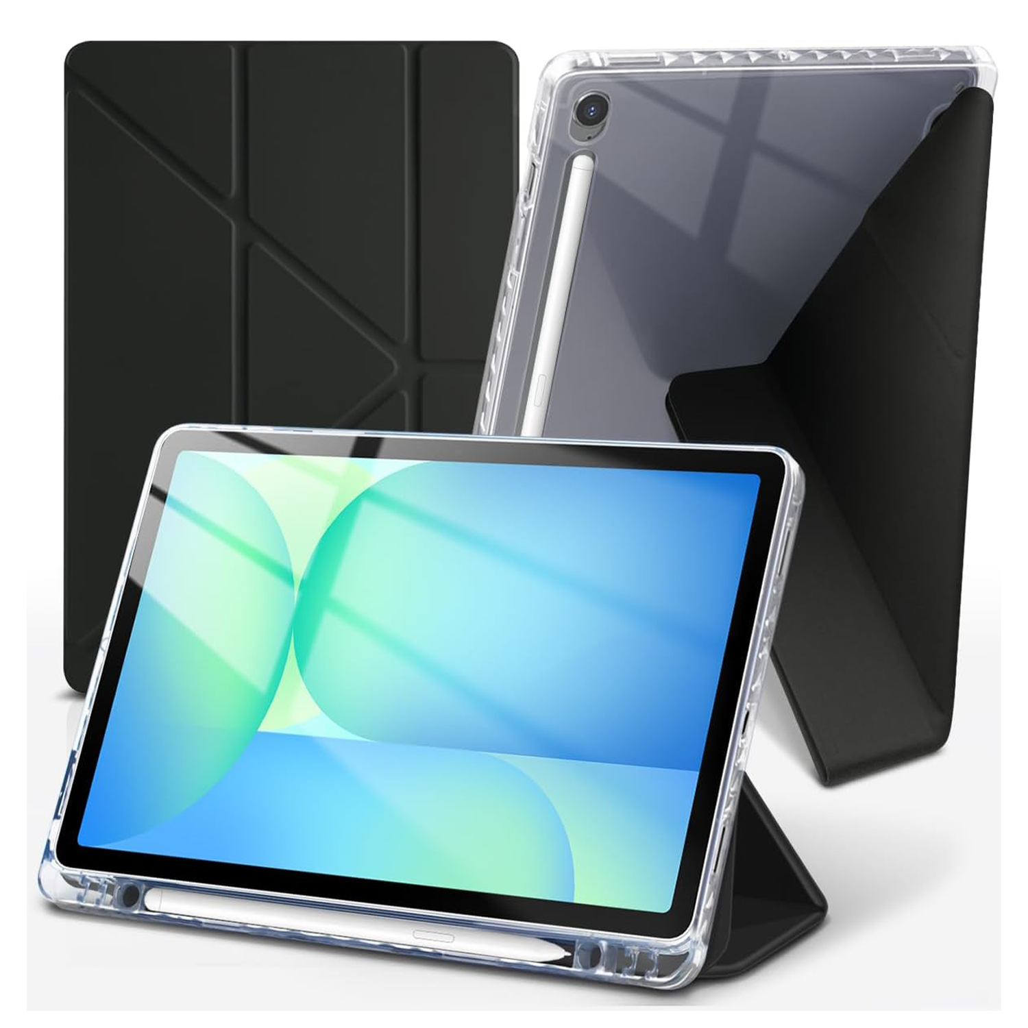 XPRO - Modern Clear Lite - Samsung Galaxy Tab Case 皮革蓋面防撞透明座枱支架平板保護硬殼