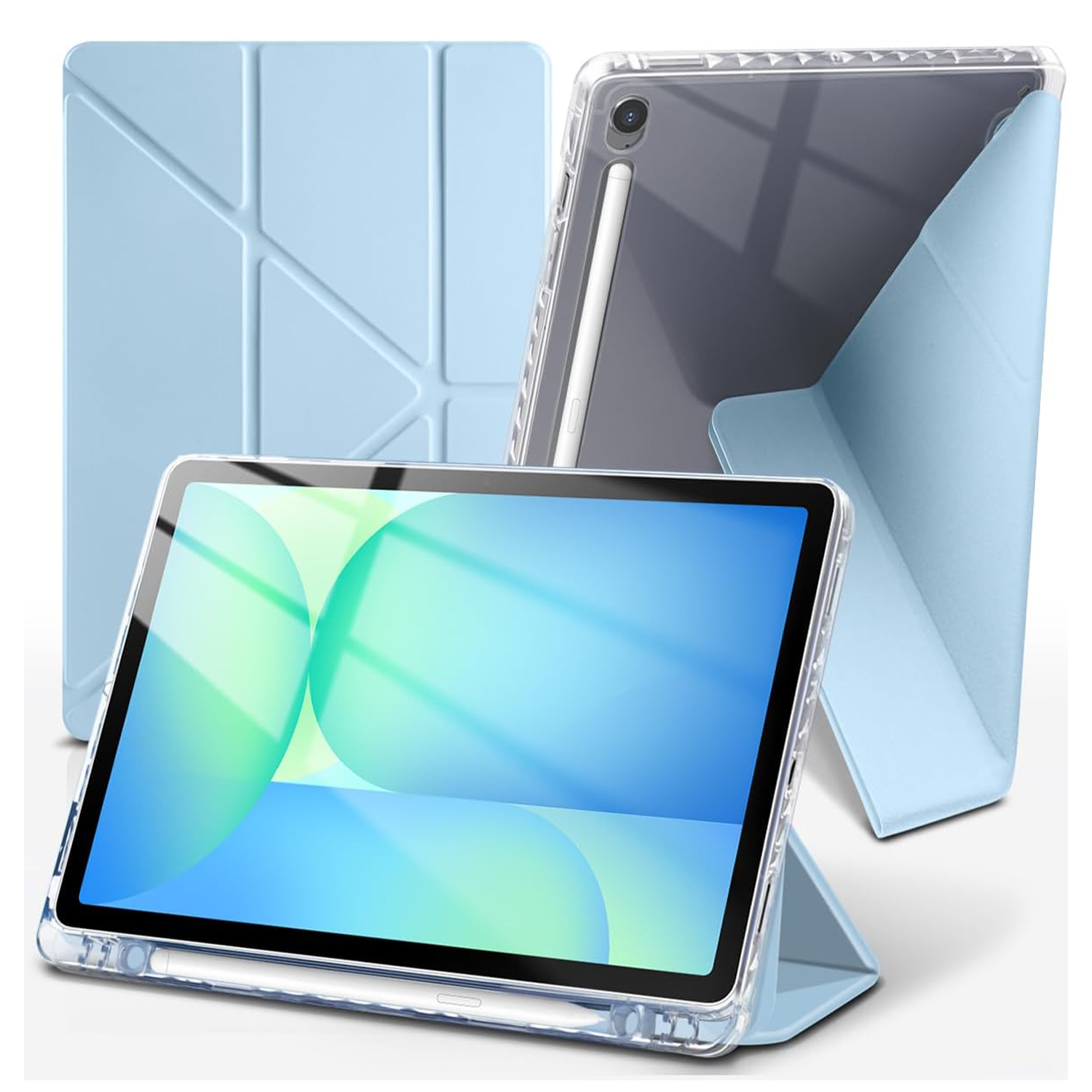 XPRO - Modern Clear Lite - Samsung Galaxy Tab Case 皮革蓋面防撞透明座枱支架平板保護硬殼