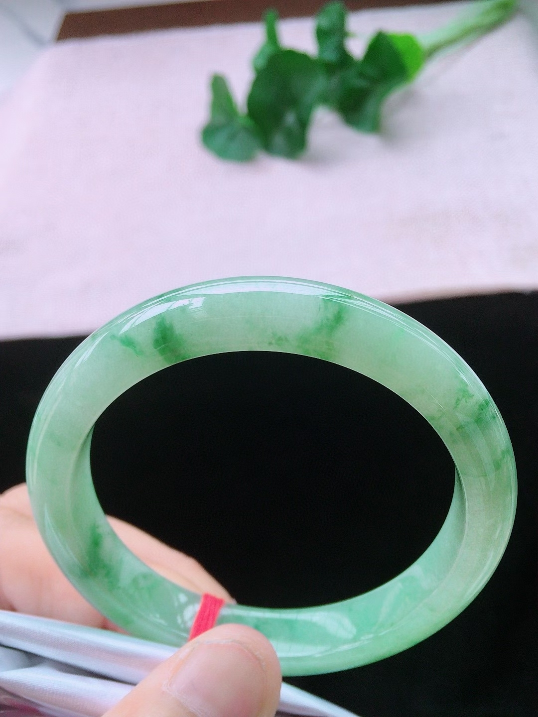 冰飄花翡翠手鐲,天然翡翠A玉, 緬甸玉, Jade, Jadeite