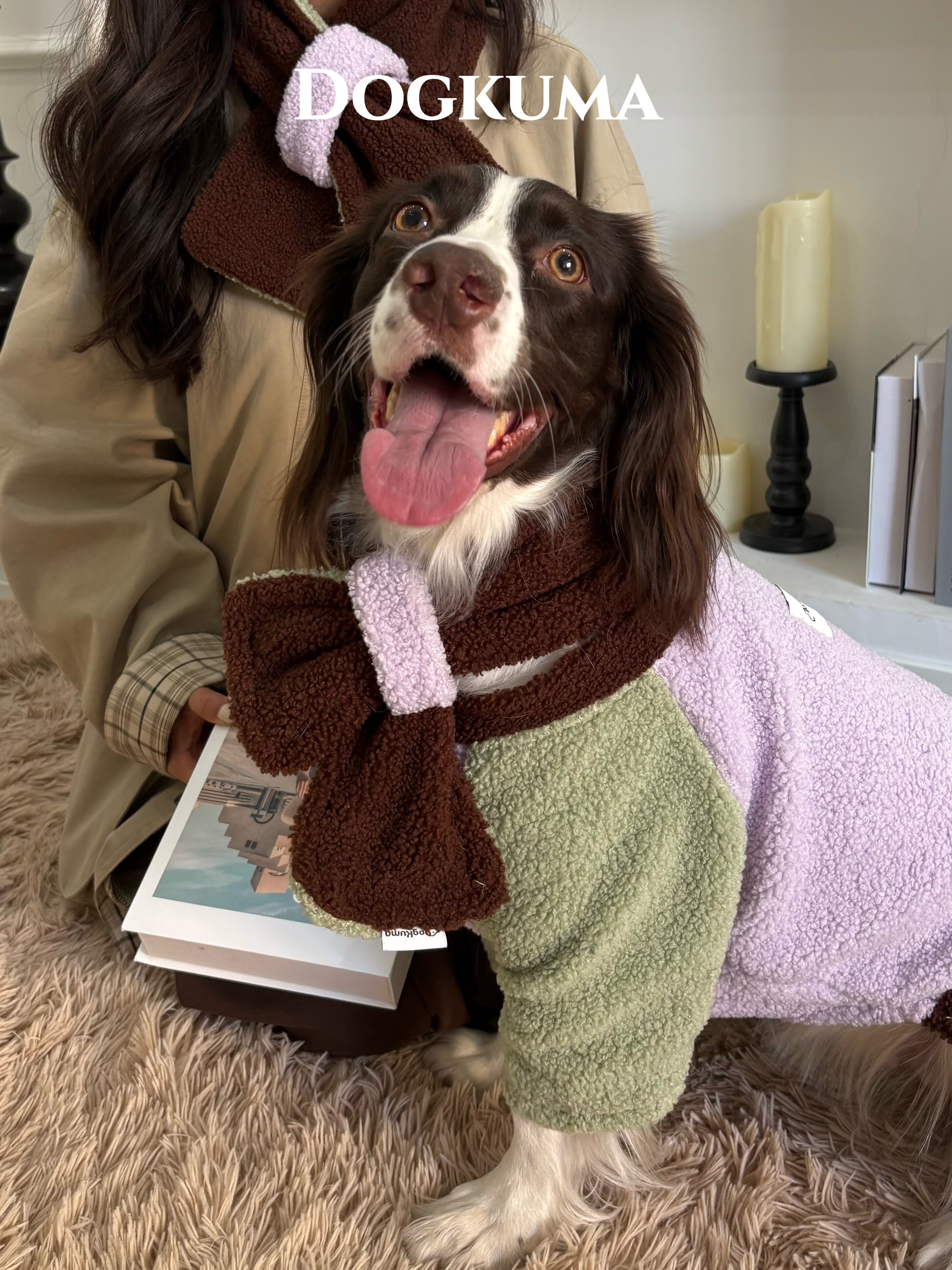 DOGKUMA - 可麗露配色親子圍巾（寵物款）『預購』