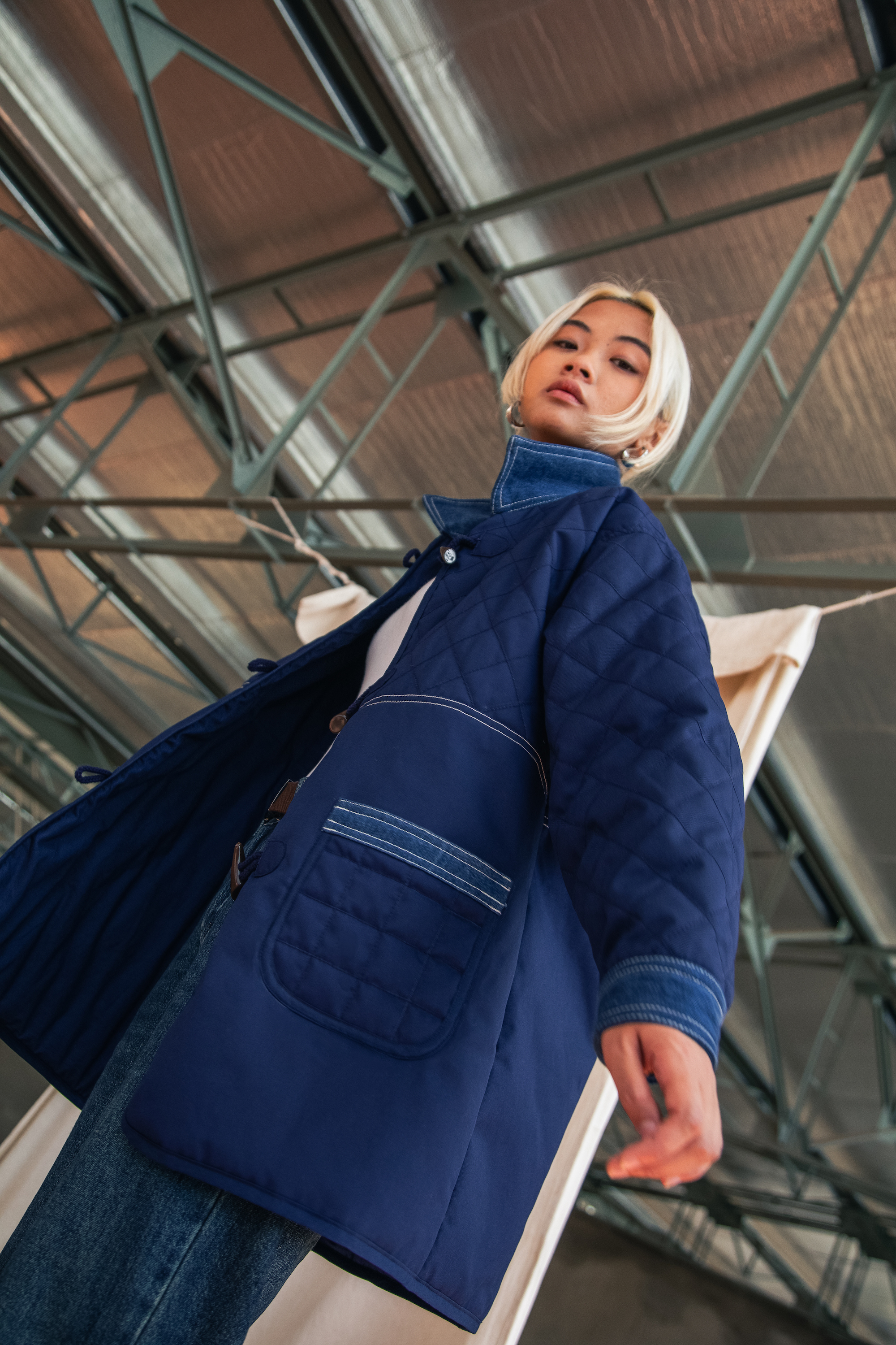 Upcycled Denim Utility Jacket