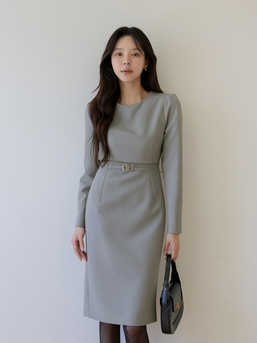 Veronica 曼妙假兩件包臀洋裝 [ 2色 / S,M,L ]