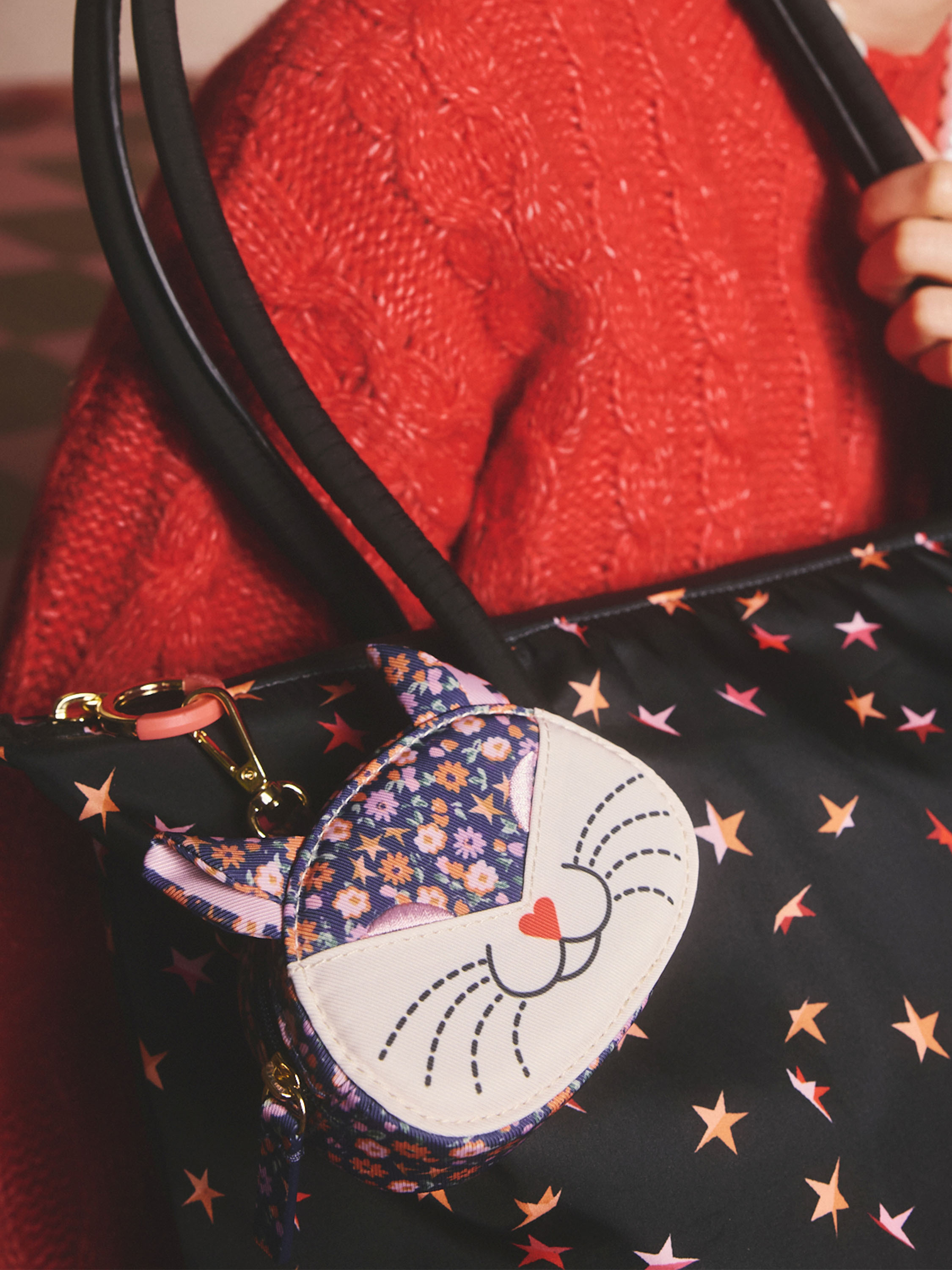 Folding Star Ditsy 貓咪造型零錢包