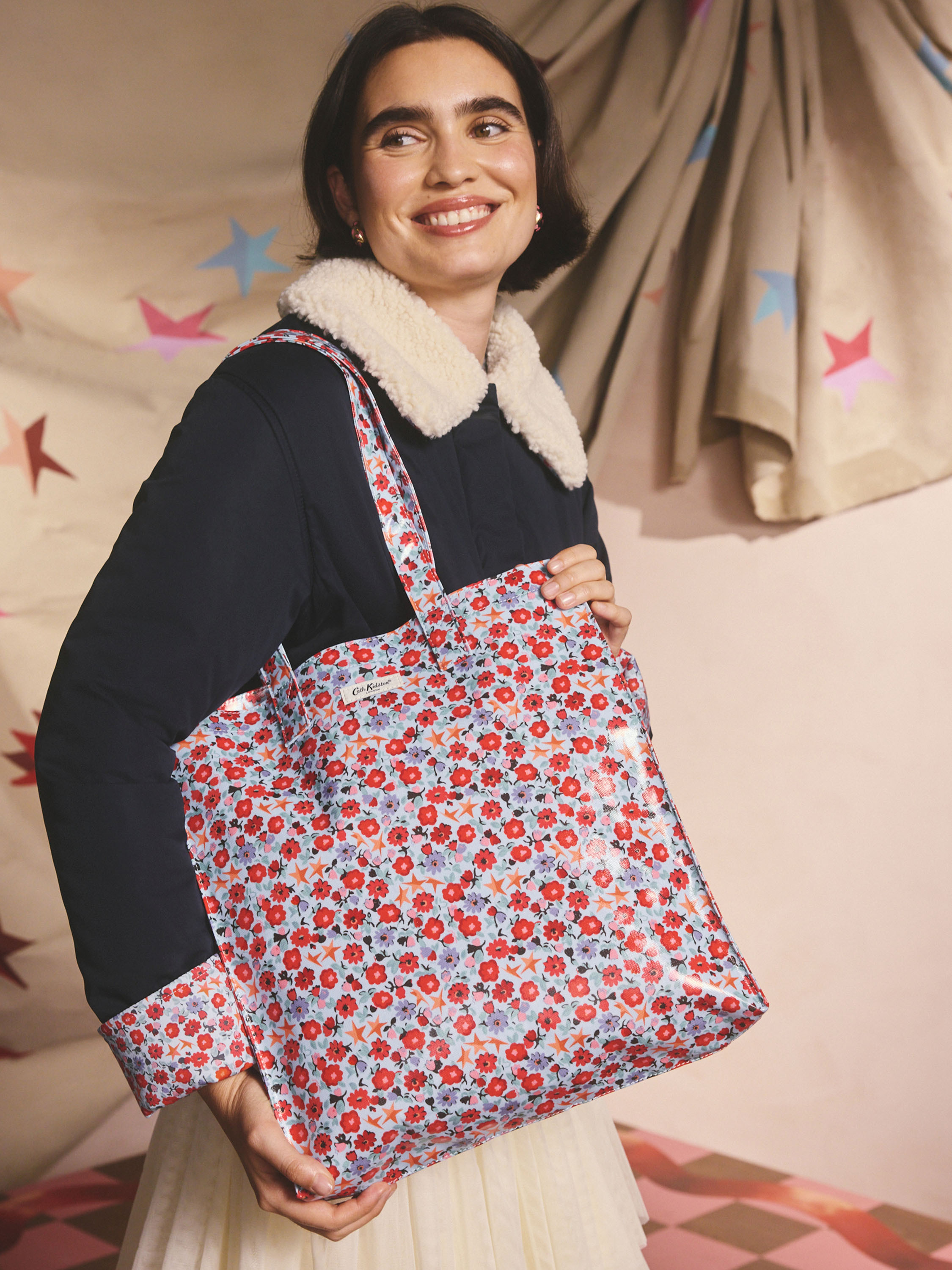 Folding Star Ditsy 防潑水直式印花書袋