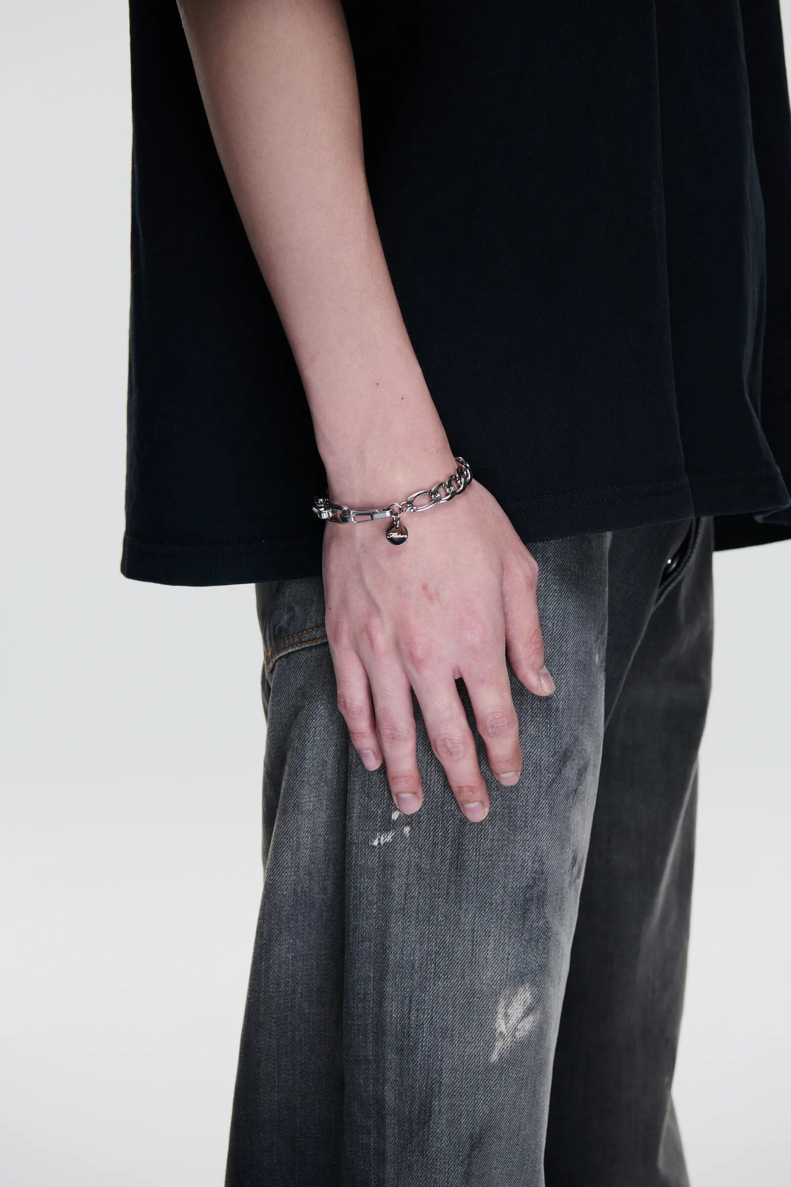 MIXTURE MB026 純鋼 古巴 扁鏈 拼接 長方形鏈 手鍊