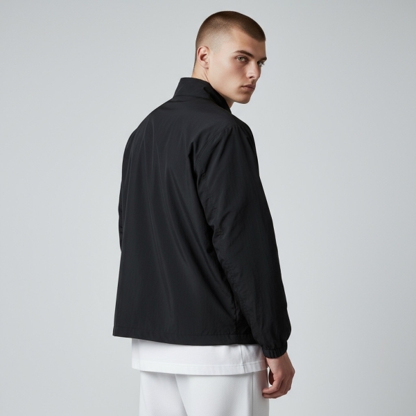 NEW BALANCE 外套 NB 黑色 教練 襯衫外套 男 AMJ53317BK