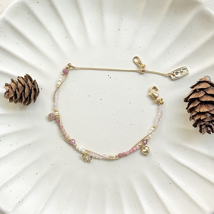 生日花 • 拾壹月貳 • 冬櫻花 – 碧璽紅紋石 – 手鍊