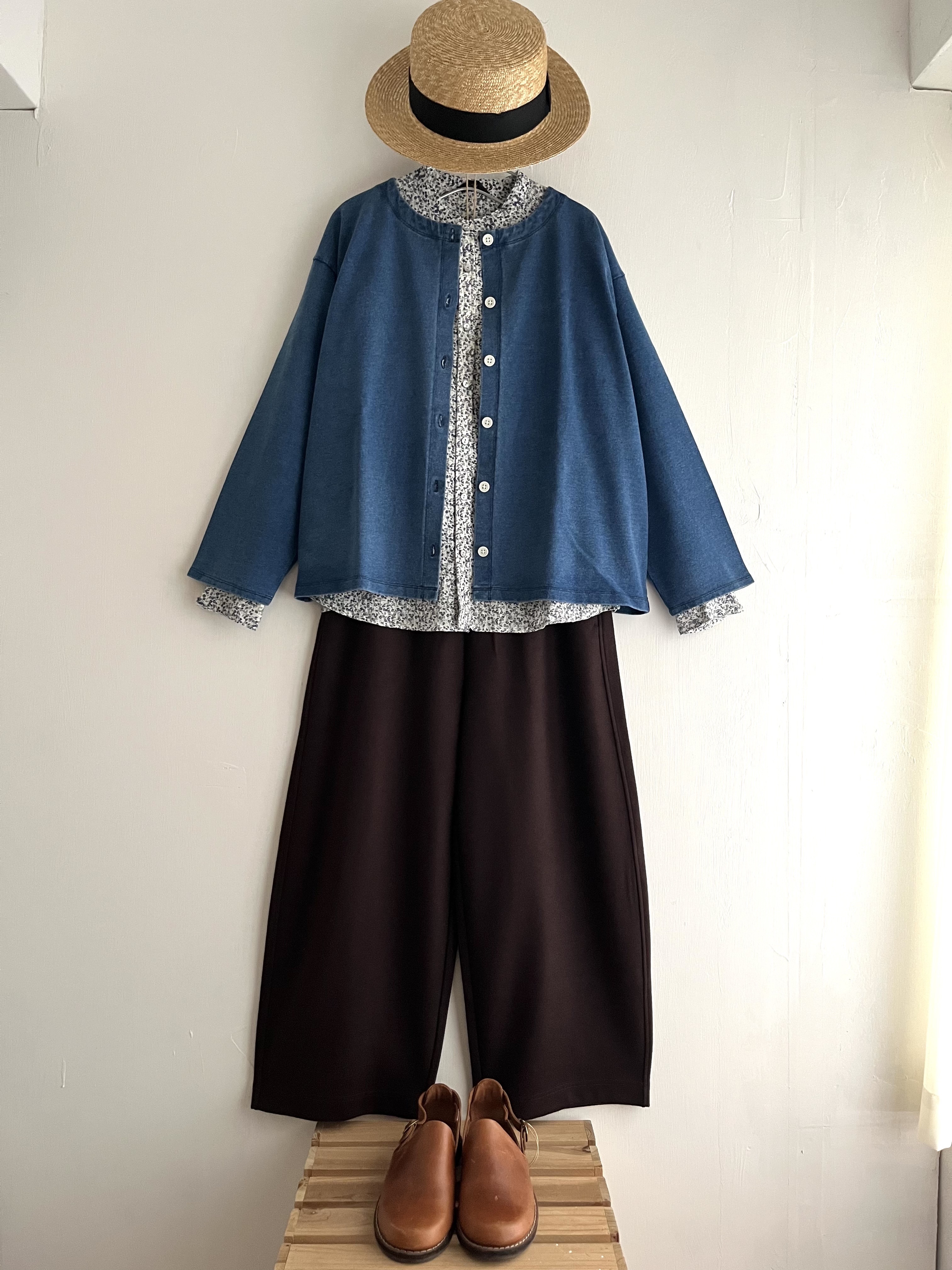 日本製ICHI藍色洗水布外套