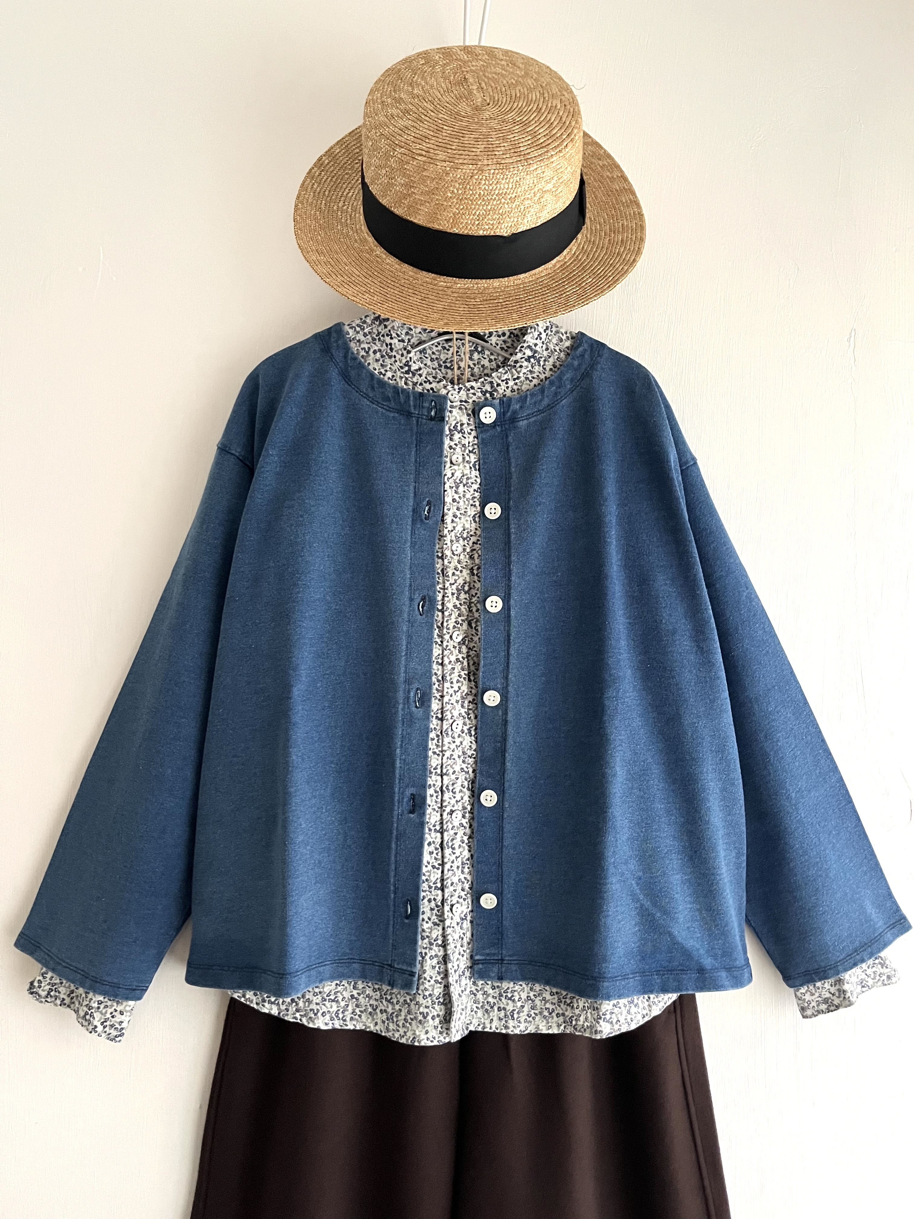 日本製ICHI藍色洗水布外套