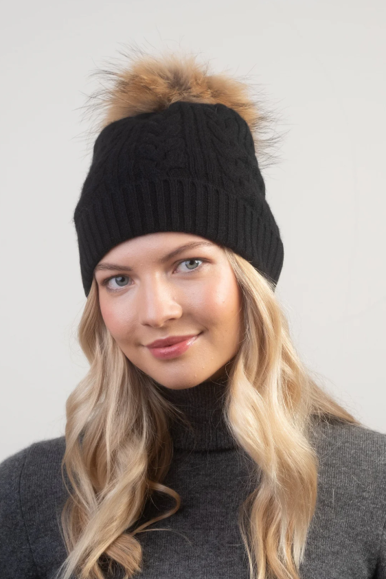 【直播】Kiltane LL110321 Cable Knit Pom 100% Cashmere 毛球帽