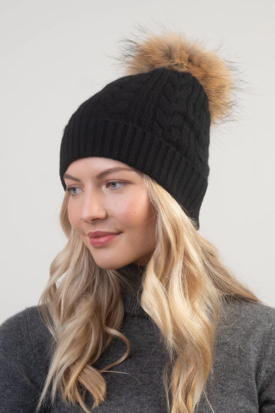 【直播】Kiltane LL110321 Cable Knit Pom 100% Cashmere 毛球帽