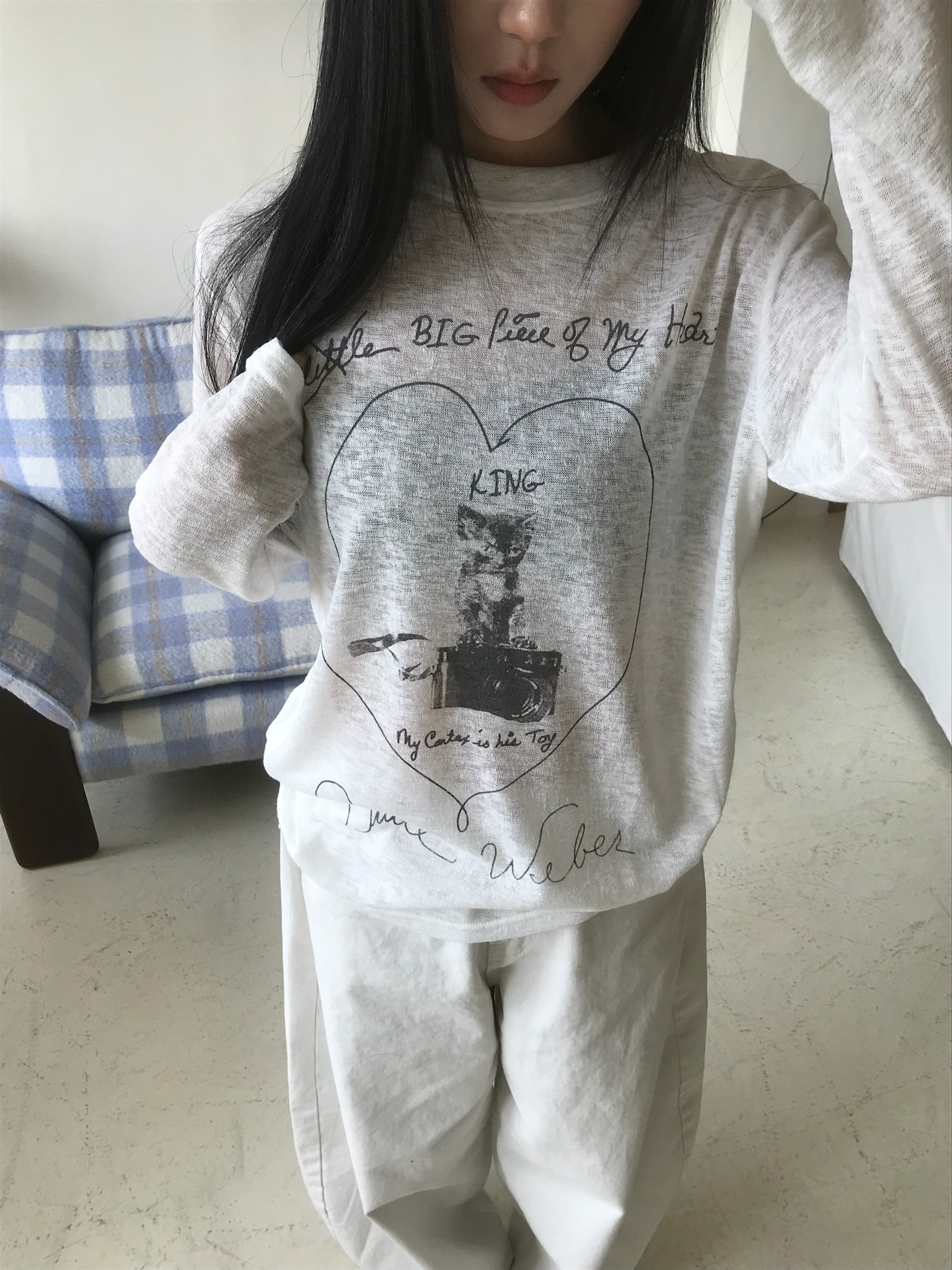 Sketch Cats Long Sleeve Tee #上衣