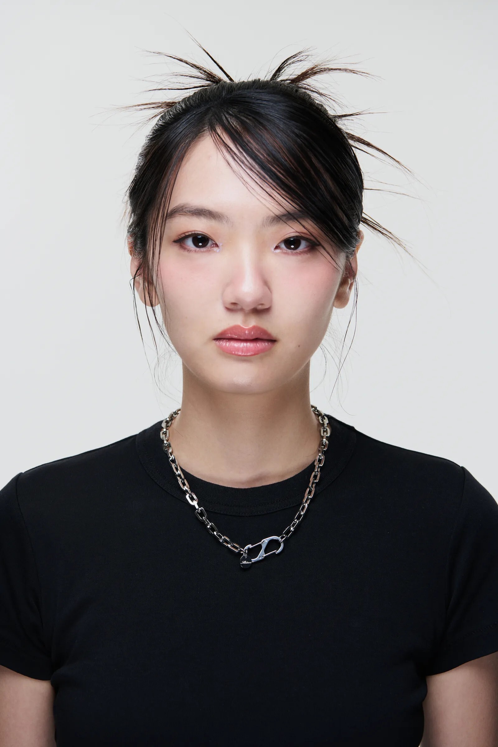 MIXTURE MN034 長方塊形 純鋼鏈 拼接 登山 S扣頭 項鍊