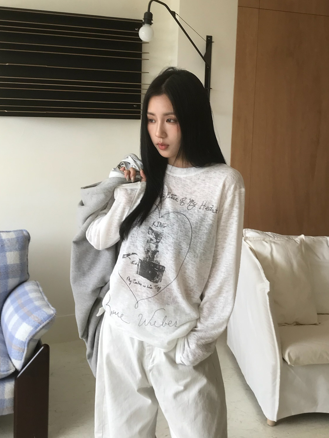 Sketch Cats Long Sleeve Tee #上衣