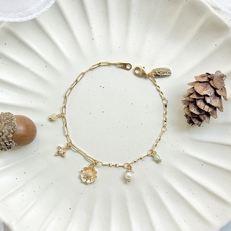 生日花 • 拾月貳捌 • 金盞花 – 多寶石 – 手鍊