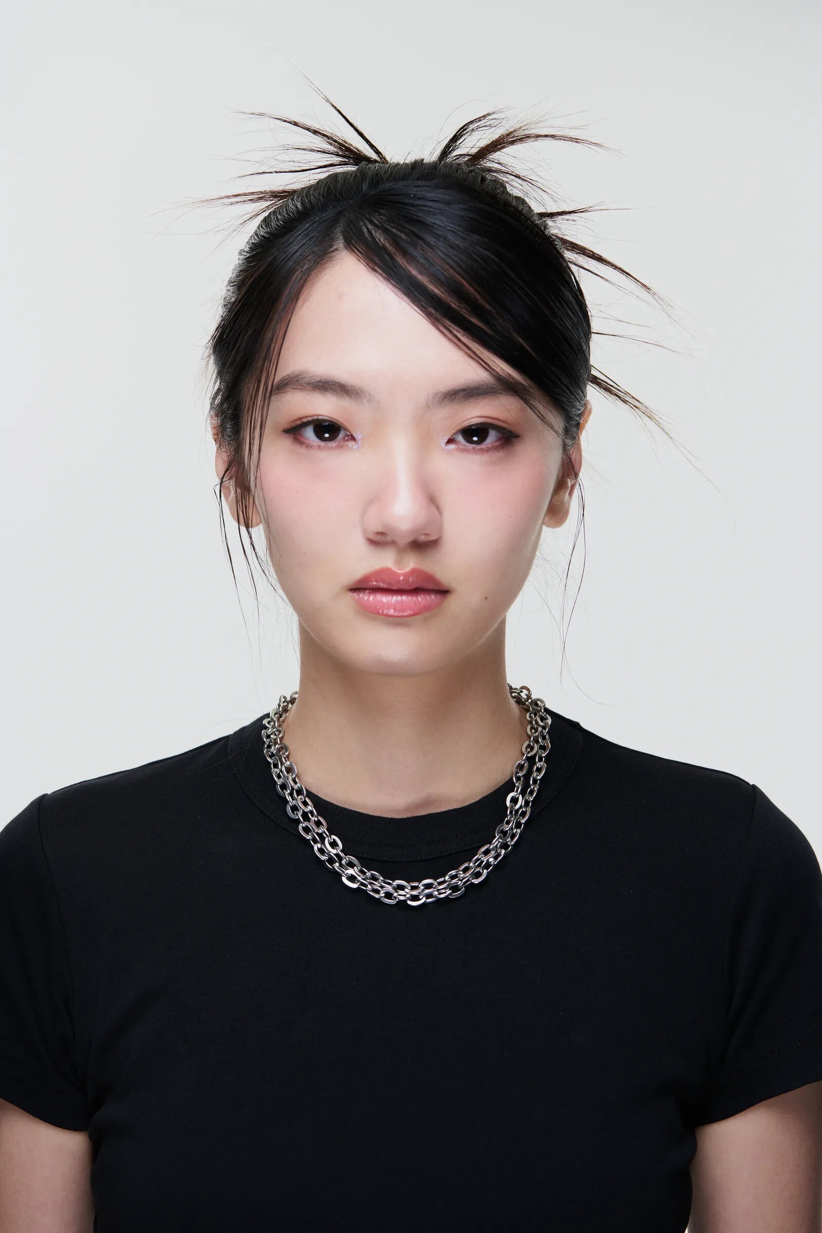 MIXTURE MN037 8MM 雙圈 純鋼 扁橢圓圈 項鍊