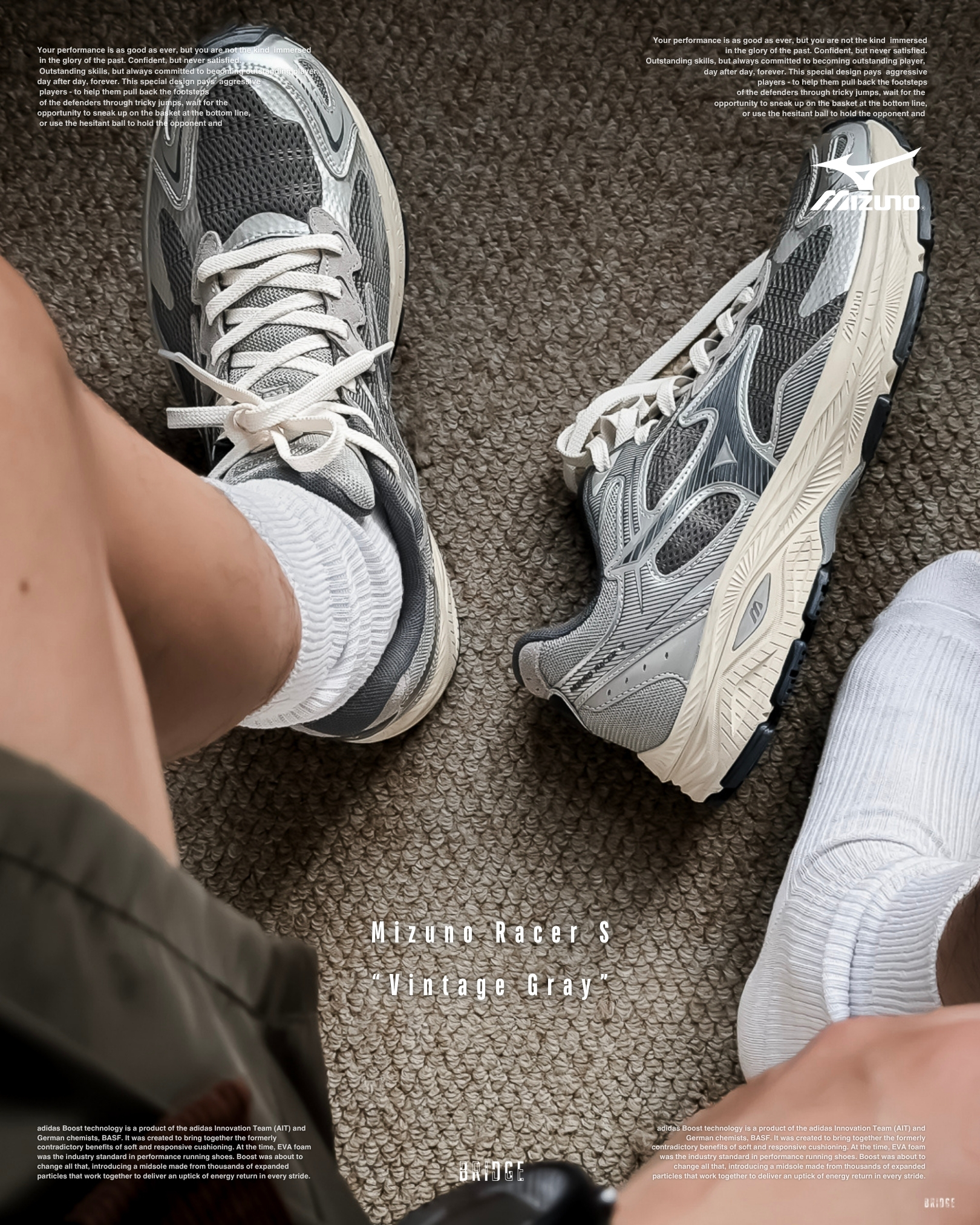 『仿舊復古之王 👑』Mizuno Racer S “Vintage Gray” D1GH223519