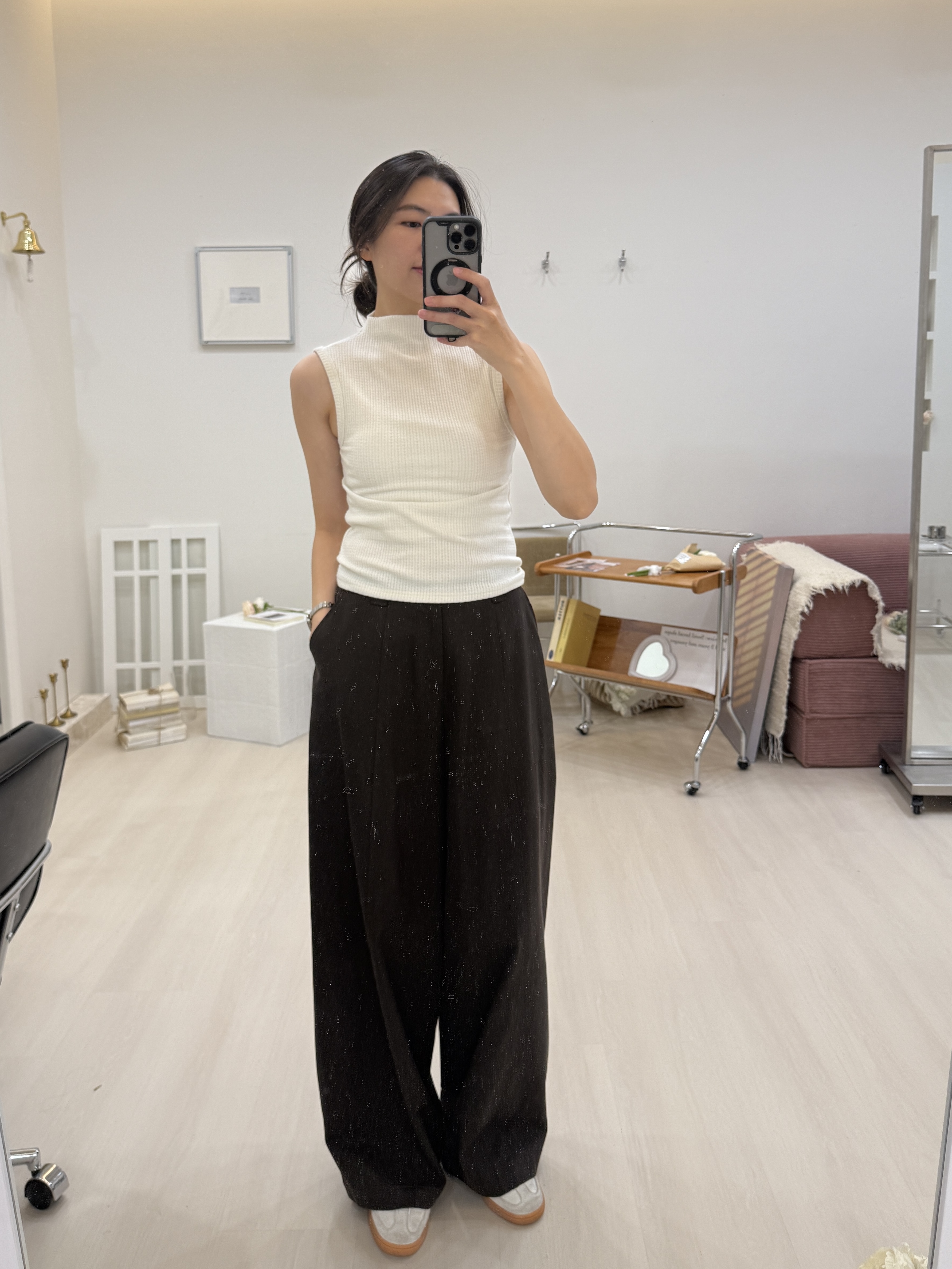 坑條立領針織背心*3色