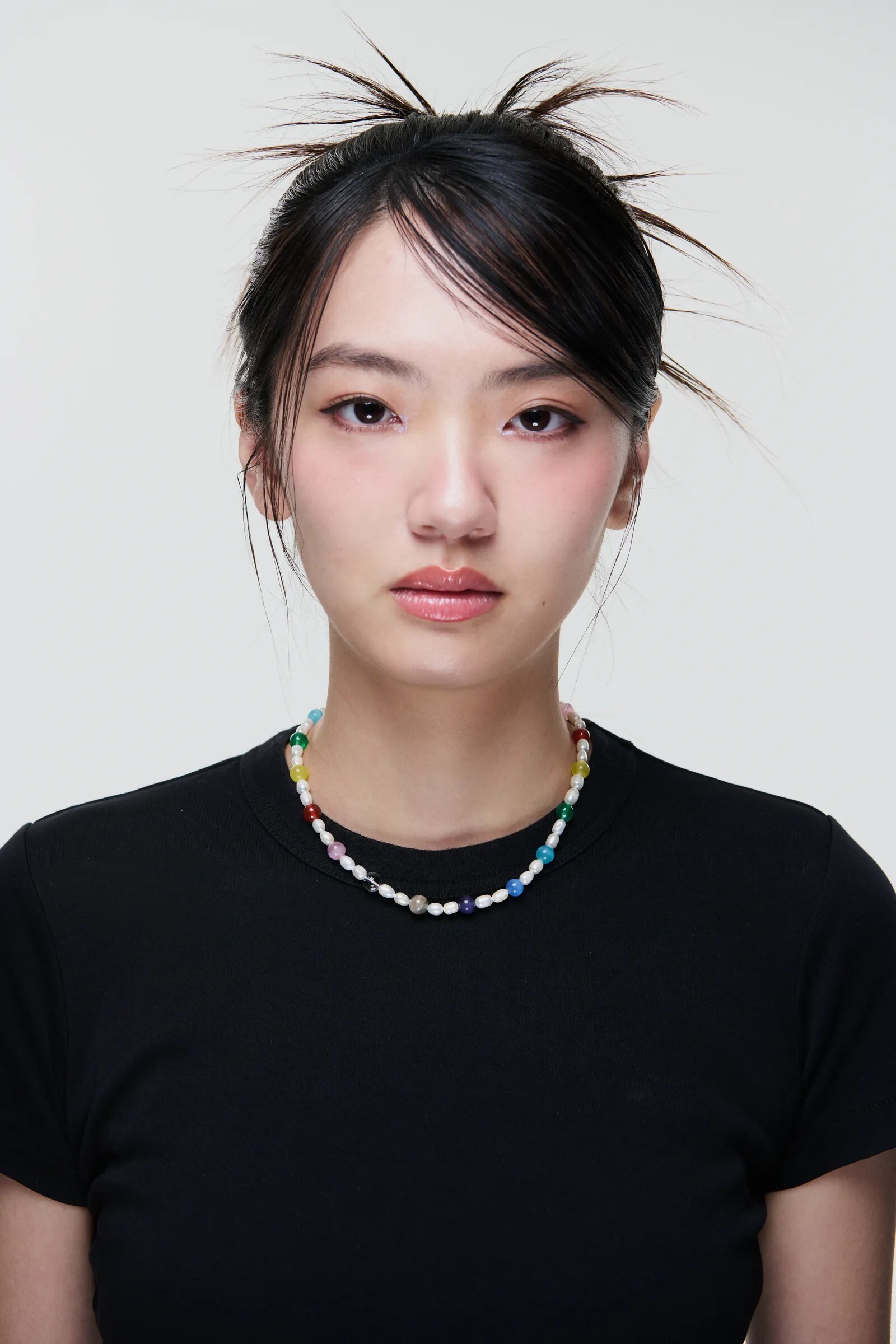 MIXTURE MP036 多彩 天然石 淡水 珍珠 項鍊